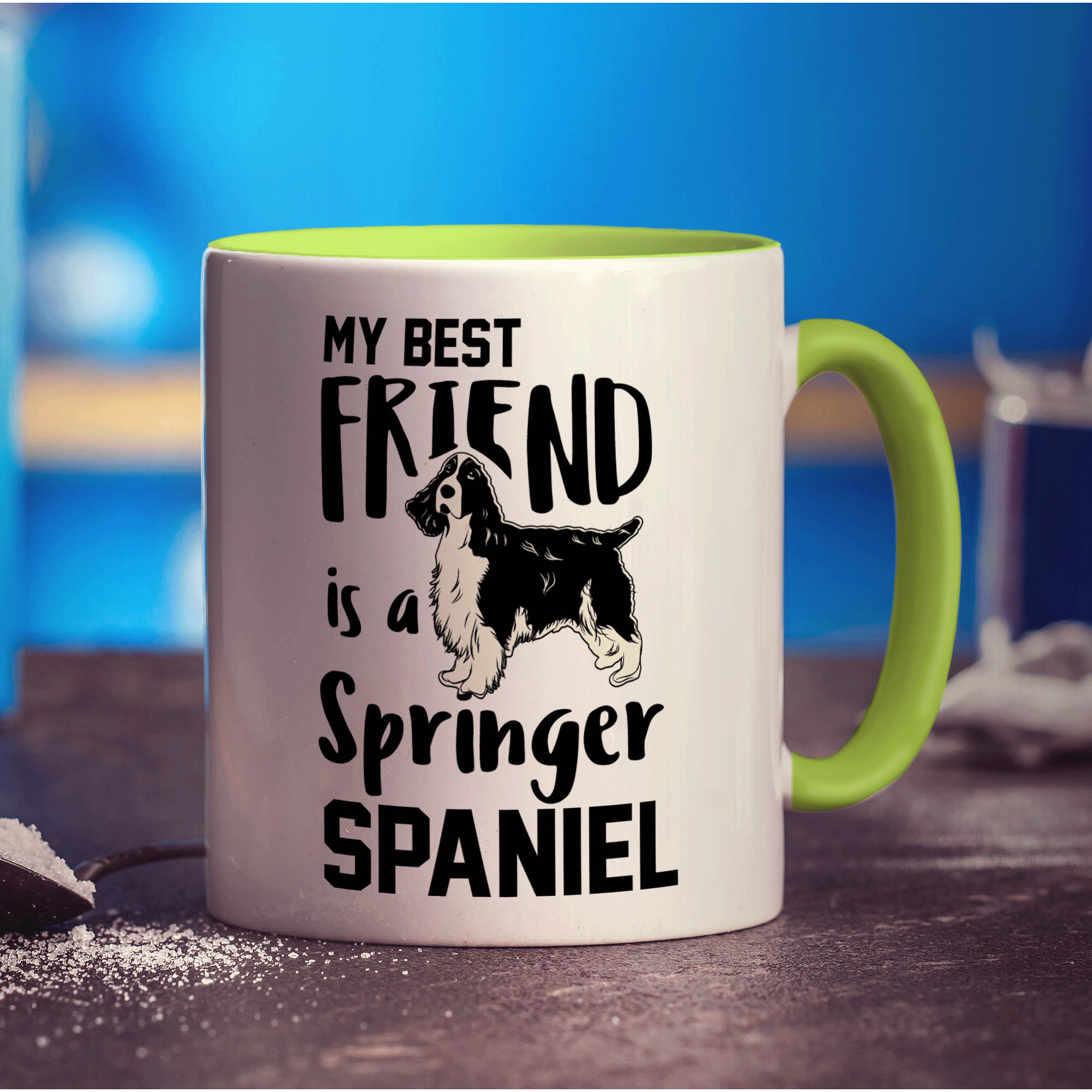 My Best Friend is a Springer Spaniel Mug - Standard 330ml (11oz) / Green