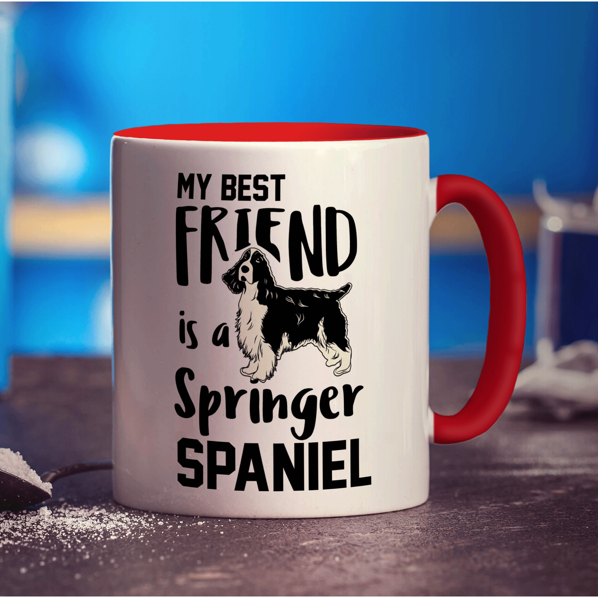 My Best Friend is a Springer Spaniel Mug - Standard 330ml (11oz) / Red
