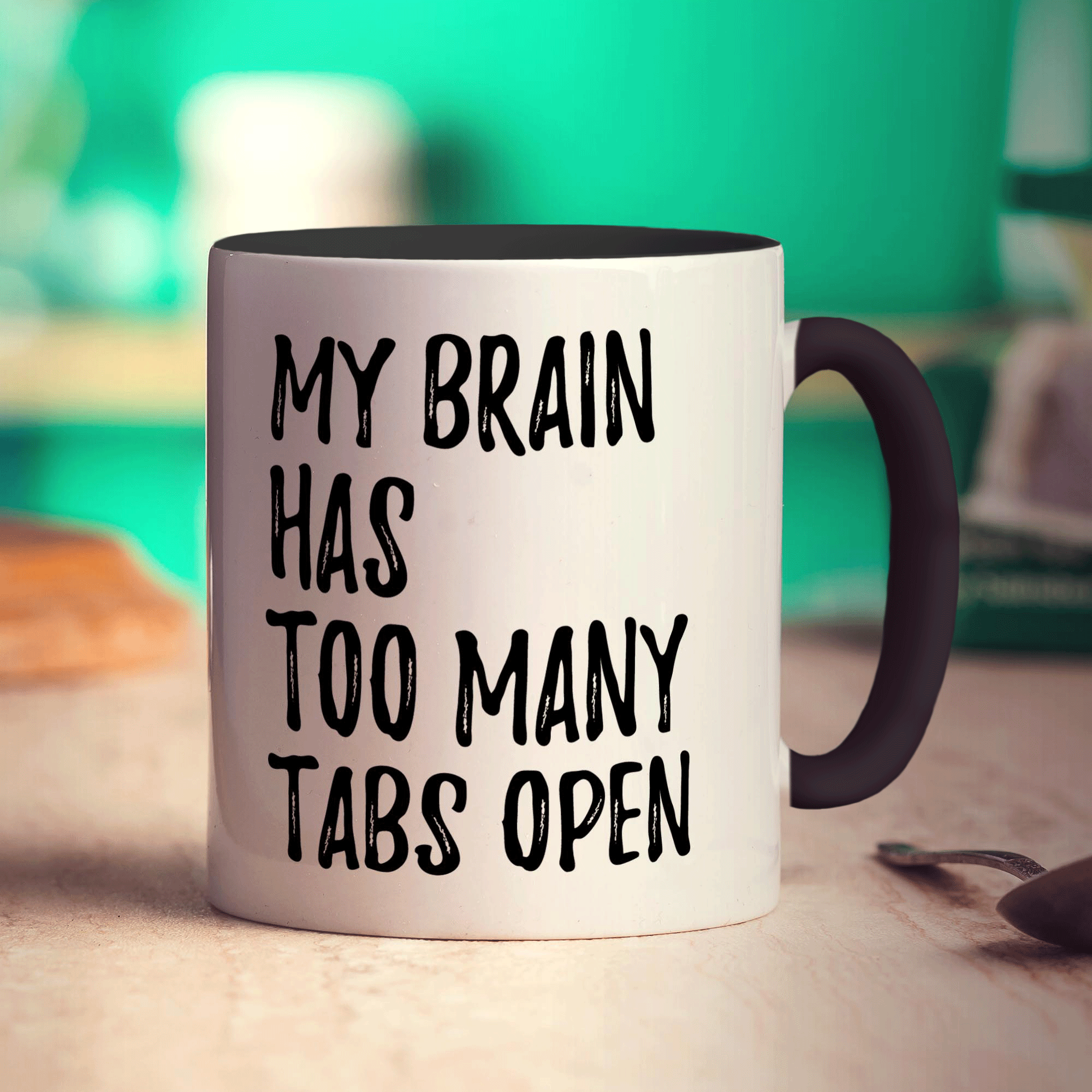 My Brain Has Too Many Tabs Open Mug - Standard 330ml (11oz) / Black