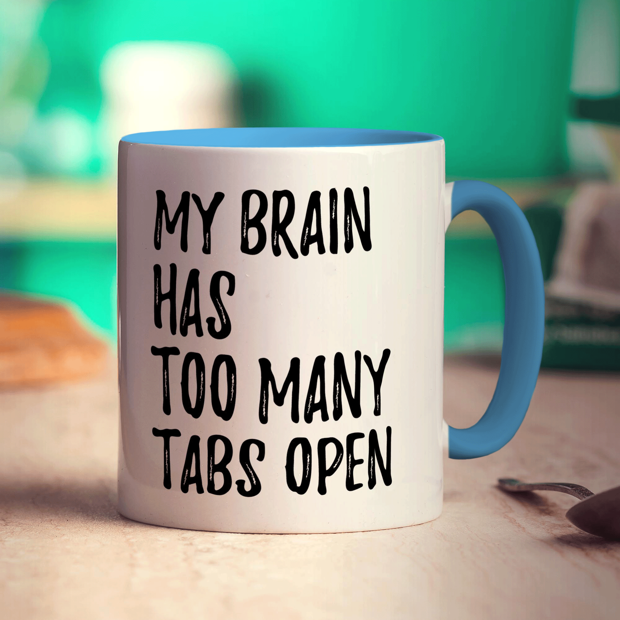 My Brain Has Too Many Tabs Open Mug - Standard 330ml (11oz) / Blue