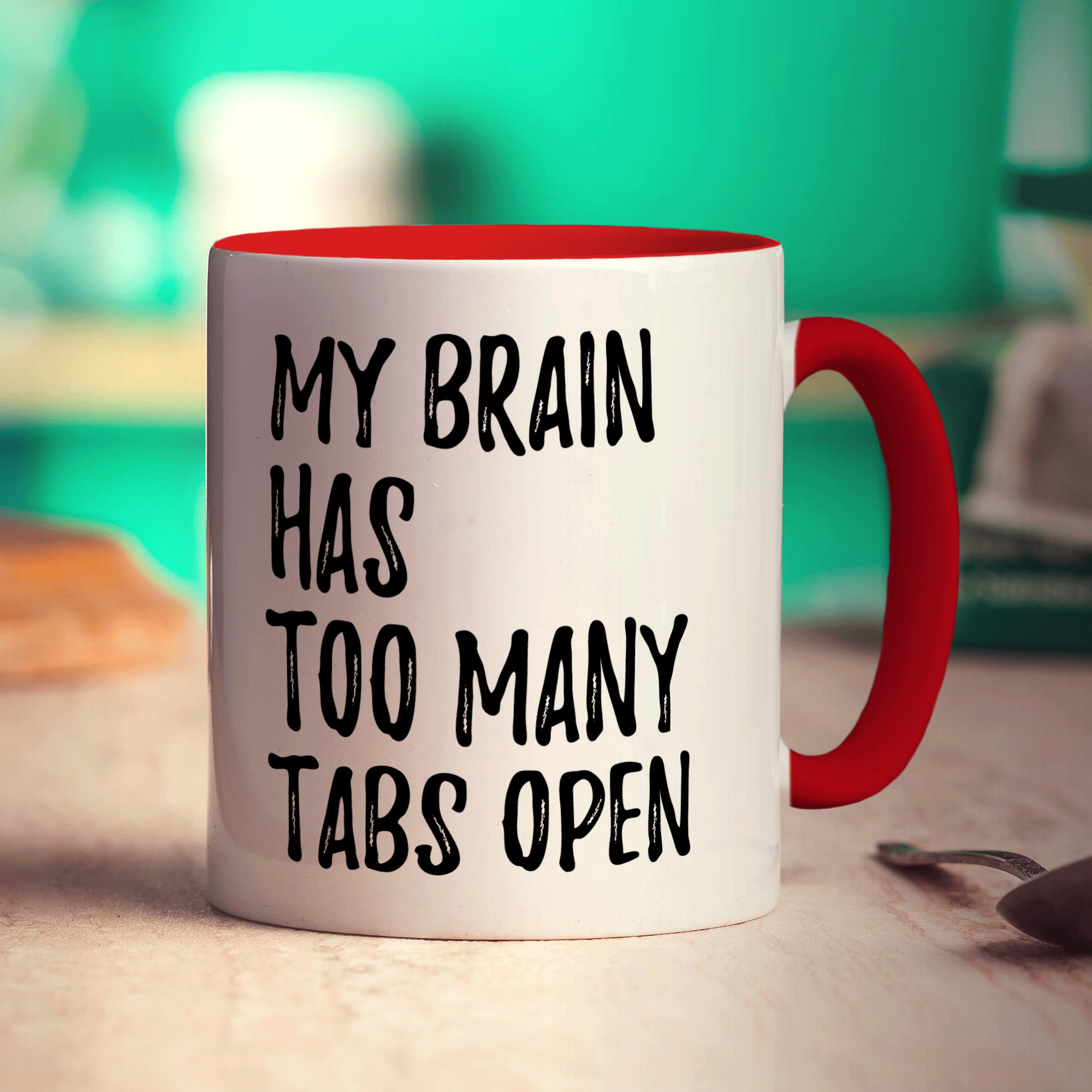 My Brain Has Too Many Tabs Open Mug - Standard 330ml (11oz) / Red