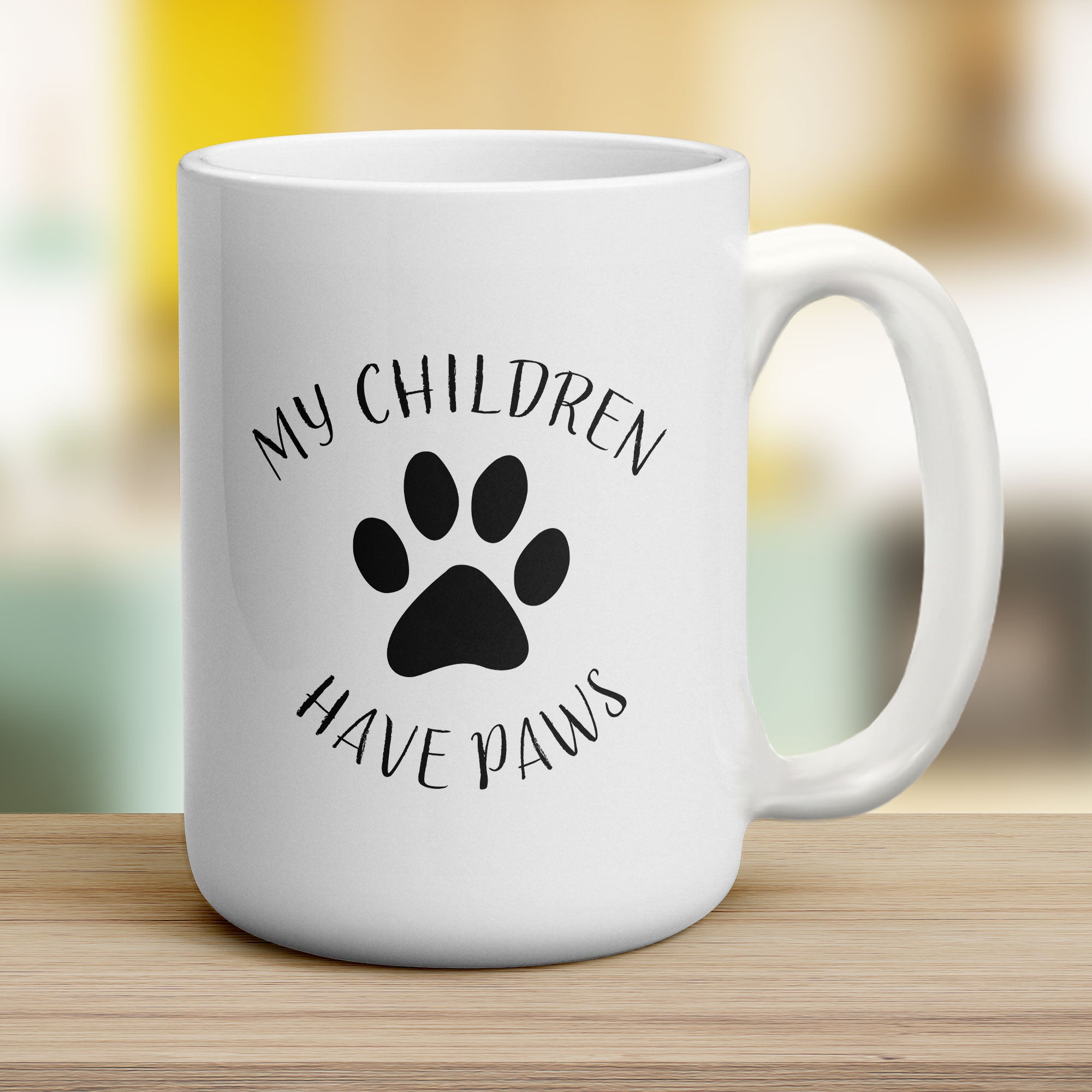 My Children Have Paws Personalised Mug - Jumbo 440ml (15oz) / White