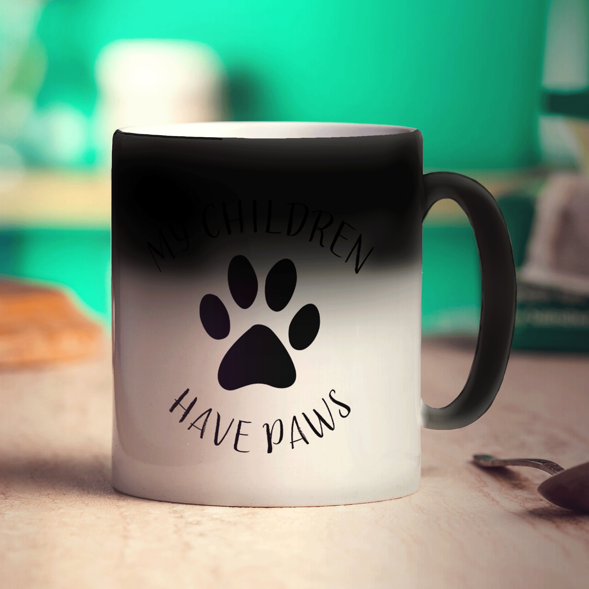 My Children Have Paws Personalised Mug - Standard 330ml (11oz) / Magic Mug
