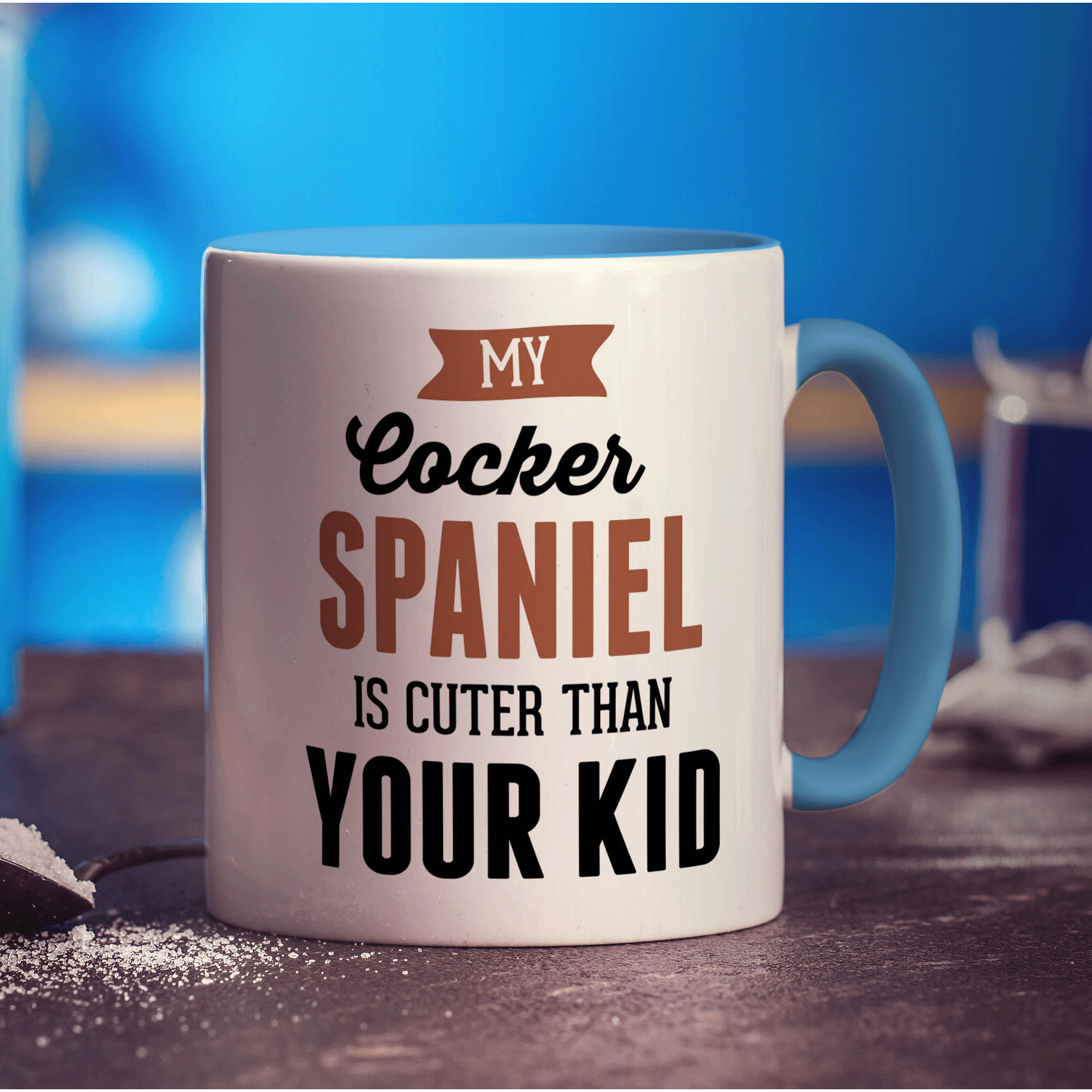 My Cocker Spaniel is Cuter Than Your Kid Mug - Standard 330ml (11oz) / Blue