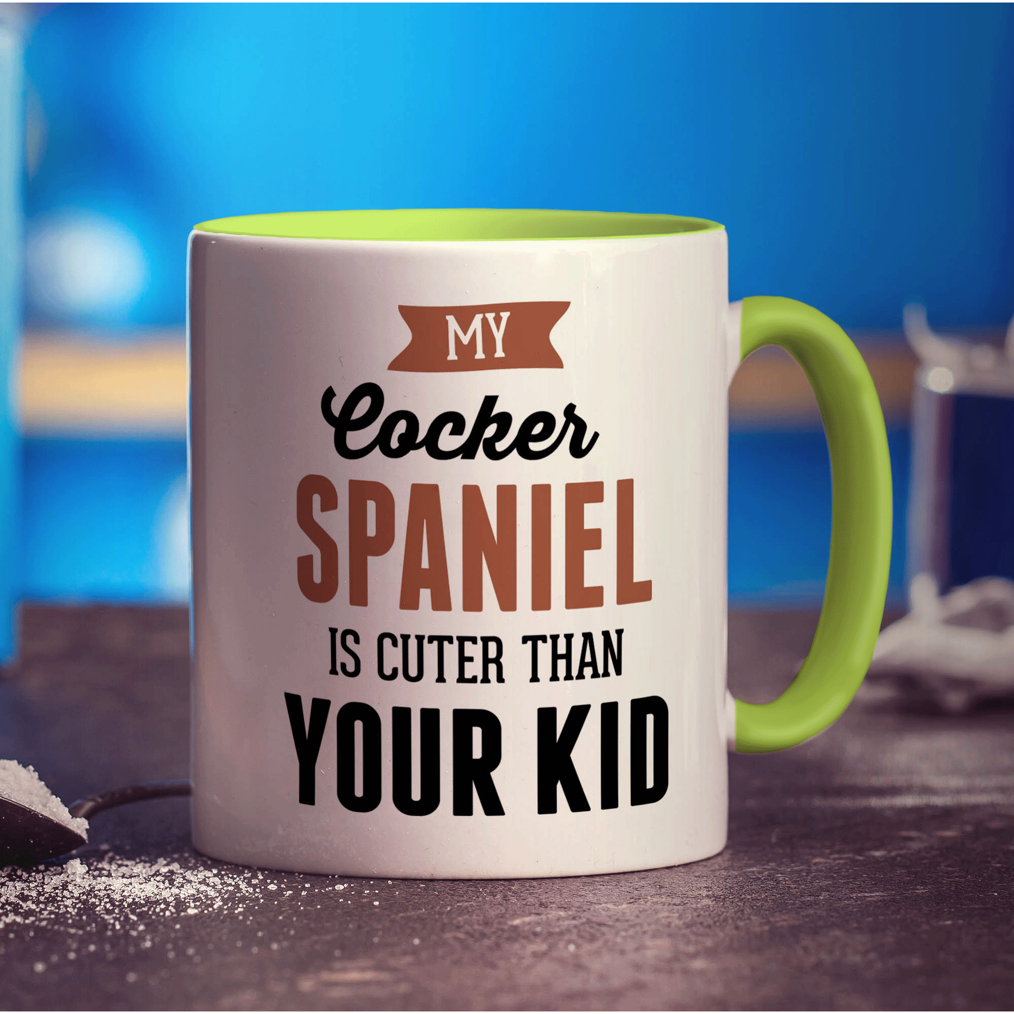 My Cocker Spaniel is Cuter Than Your Kid Mug - Standard 330ml (11oz) / Green