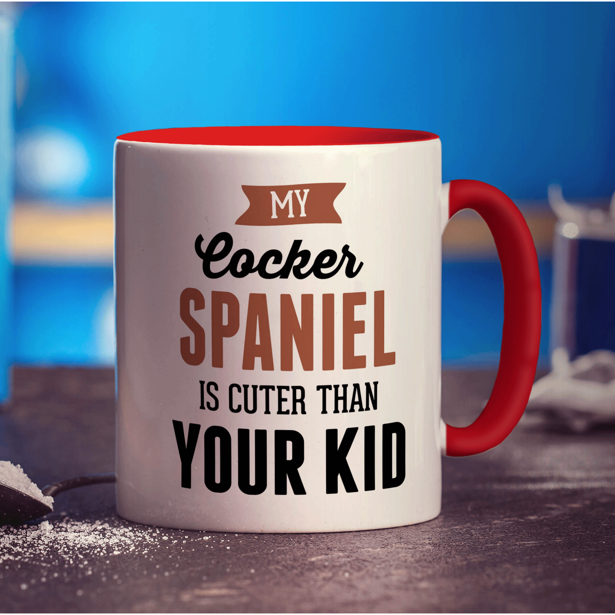 My Cocker Spaniel is Cuter Than Your Kid Mug - Standard 330ml (11oz) / Red