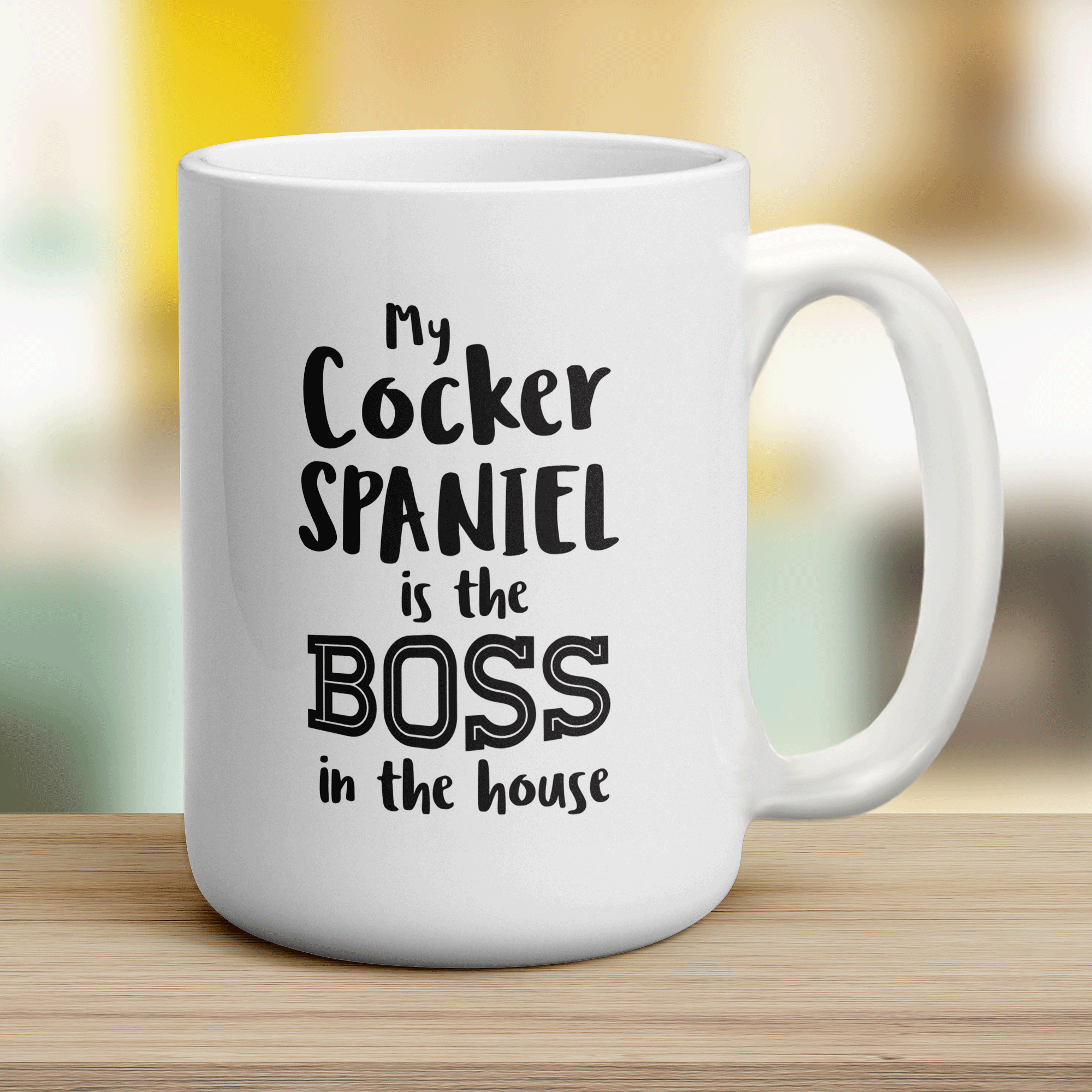 My Cocker Spaniel is the Boss in the House Mug - Jumbo 440ml (15oz) / White