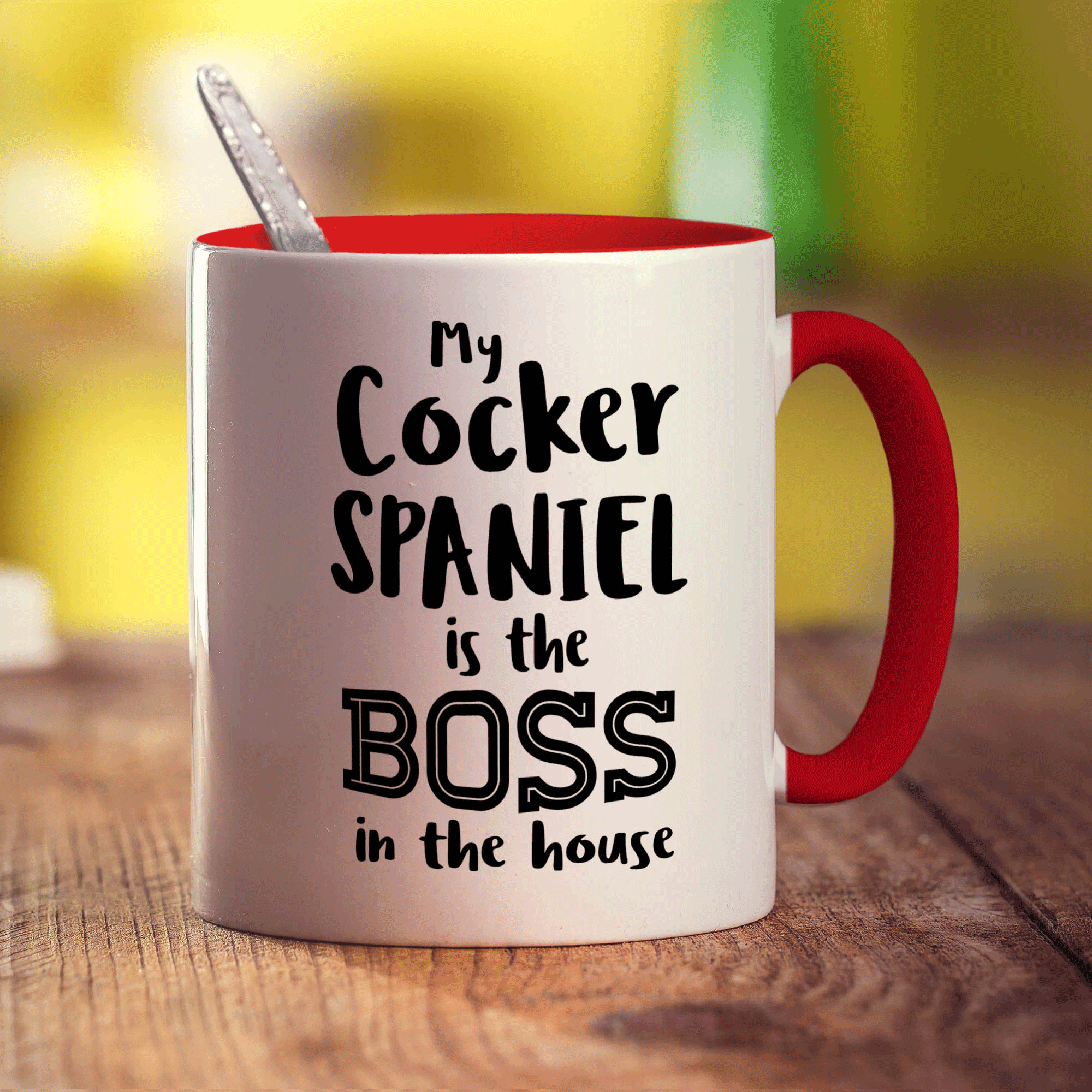 My Cocker Spaniel is the Boss in the House Mug - Standard 330ml (11oz) / Red
