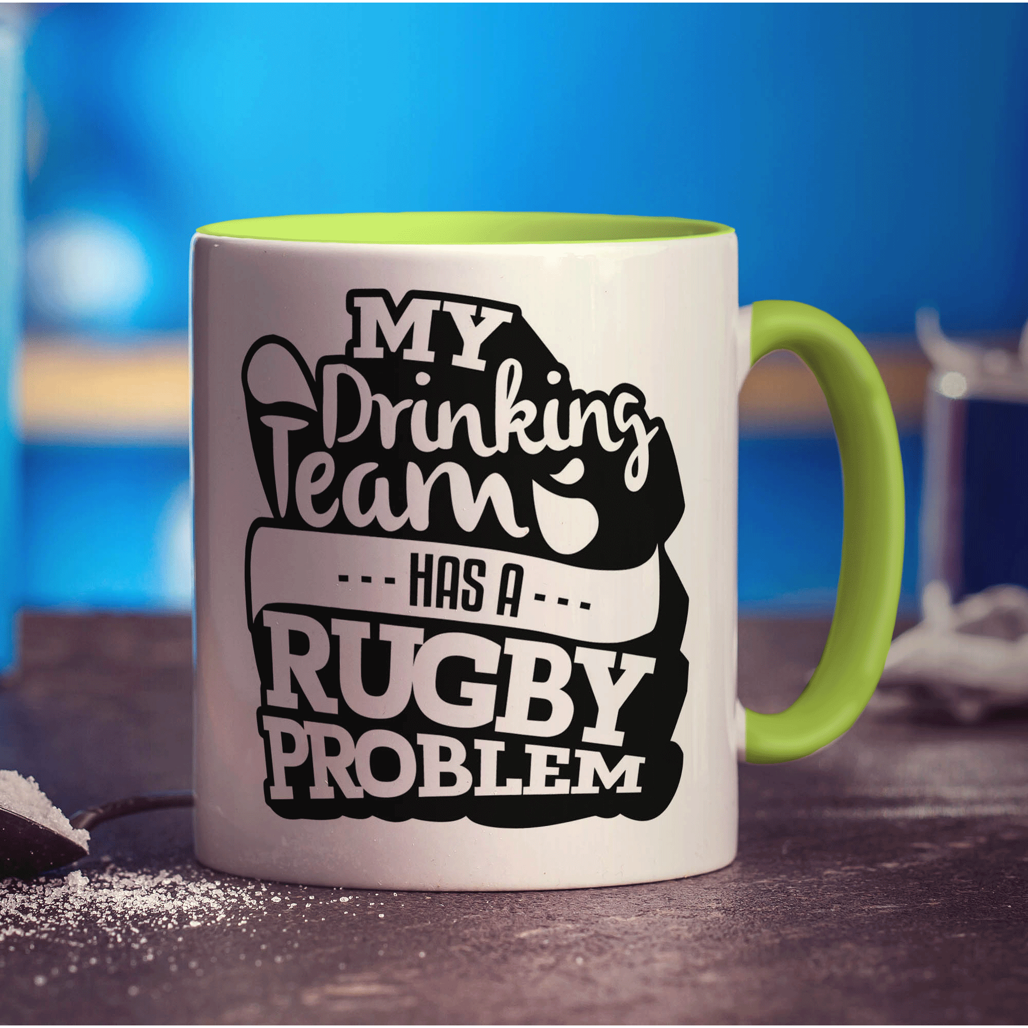 My Drinking Team Has a Rugby Problem Mug - Standard 330ml (11oz) / Green