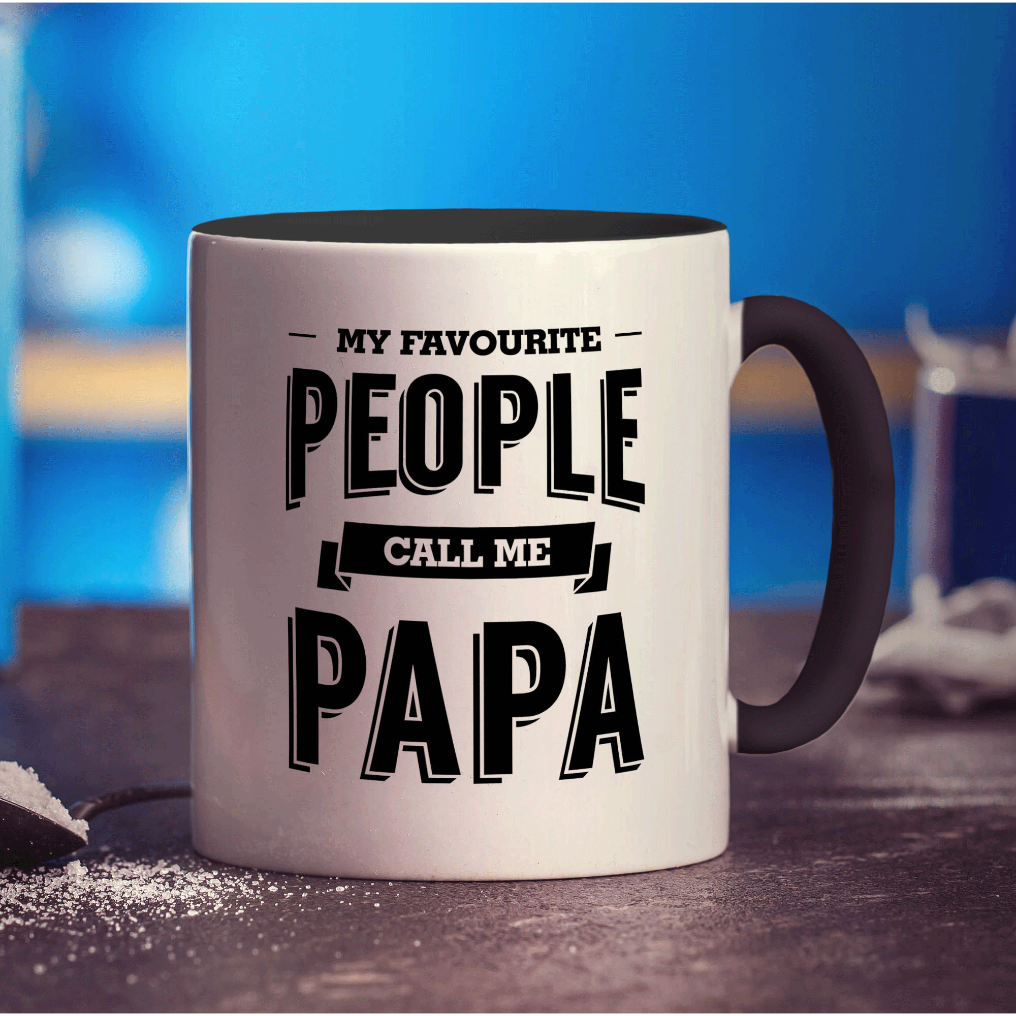 My Favourite People Call Me Papa Mug - Standard 330ml (11oz) / Black