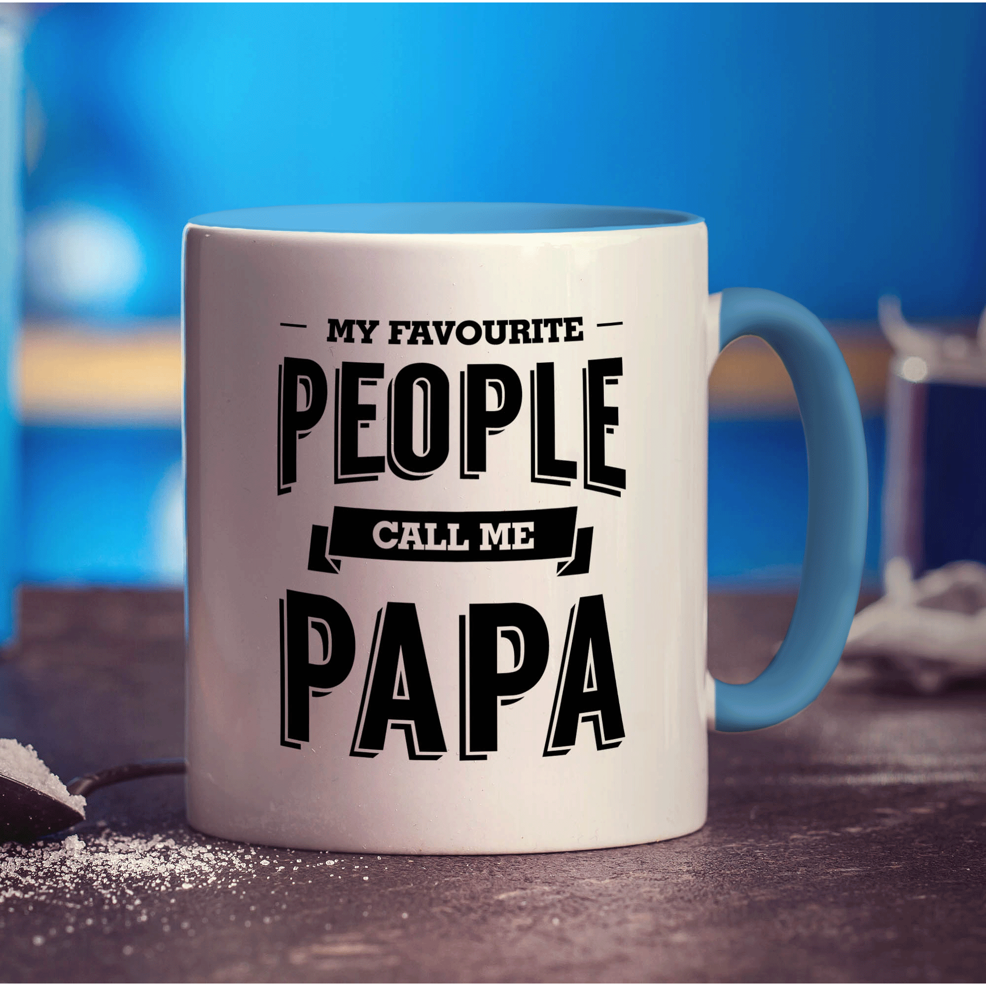 My Favourite People Call Me Papa Mug - Standard 330ml (11oz) / Blue