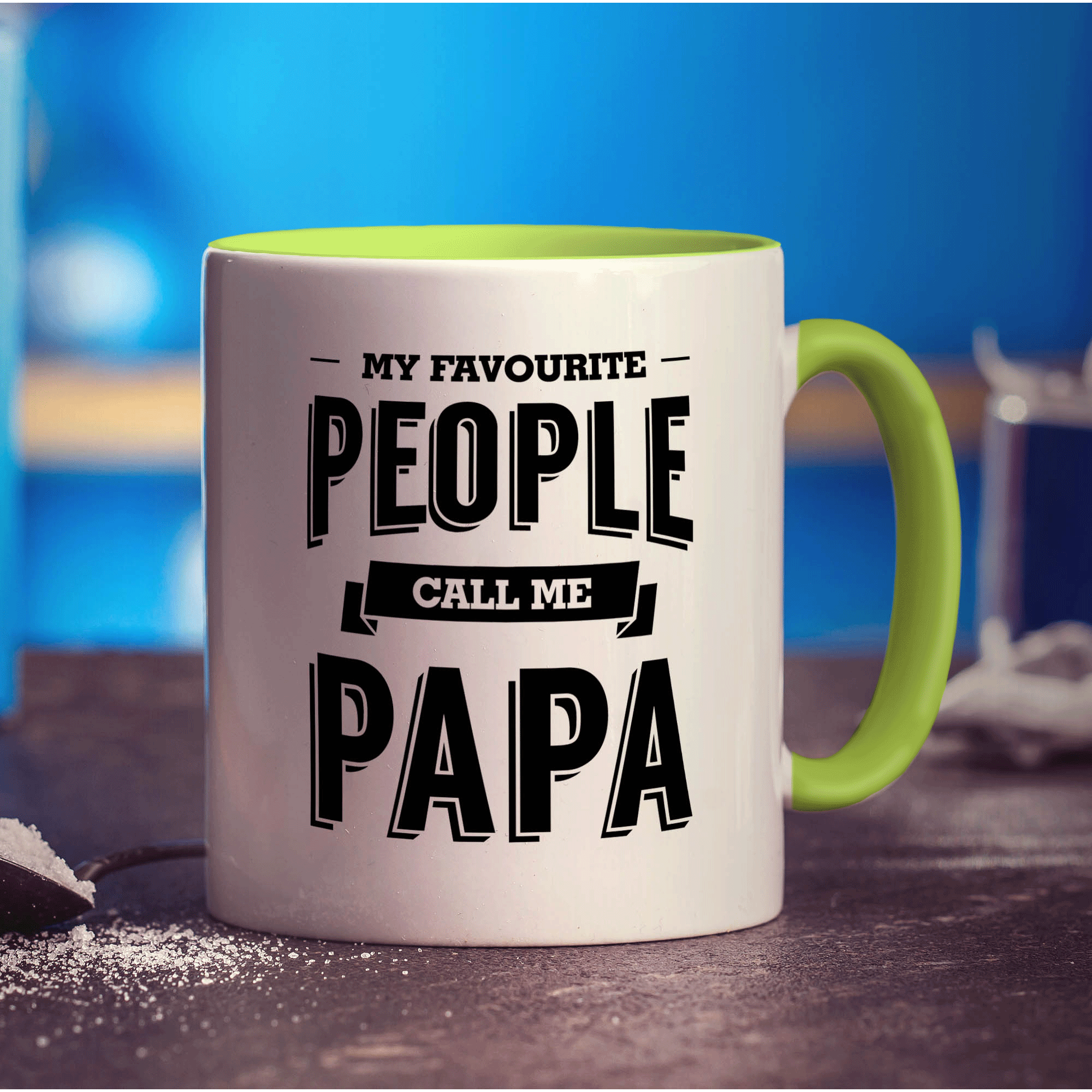 My Favourite People Call Me Papa Mug - Standard 330ml (11oz) / Green