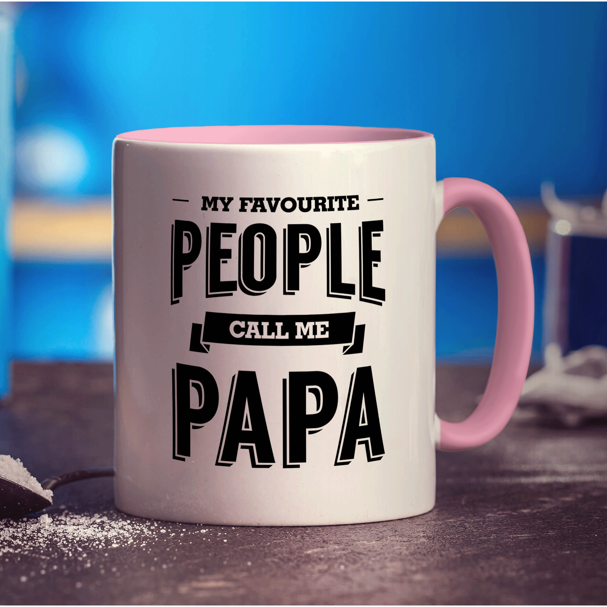 My Favourite People Call Me Papa Mug - Standard 330ml (11oz) / Pink