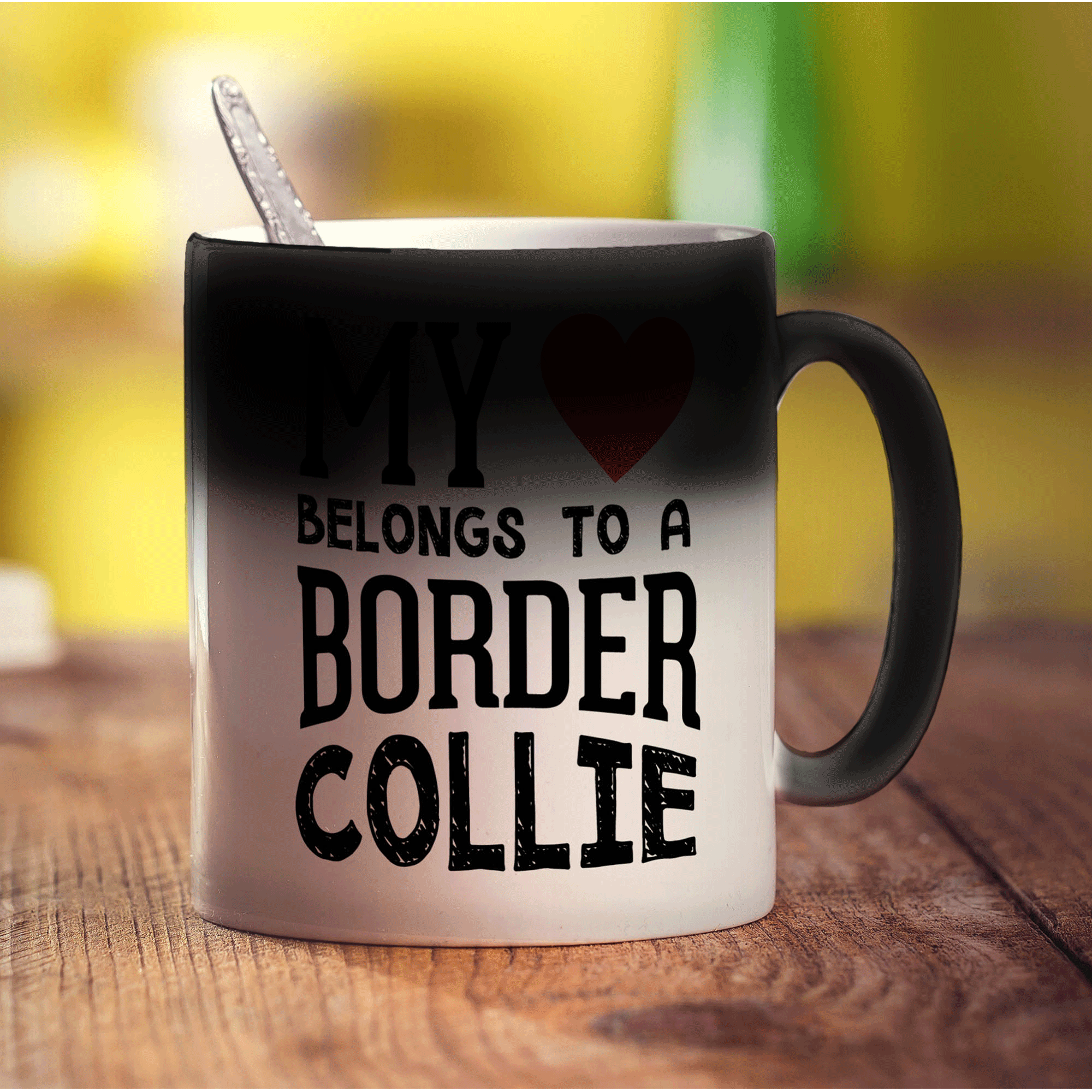 My Heart Belongs to a Border Collie Mug - Standard 330ml (11oz) / Magic Mug