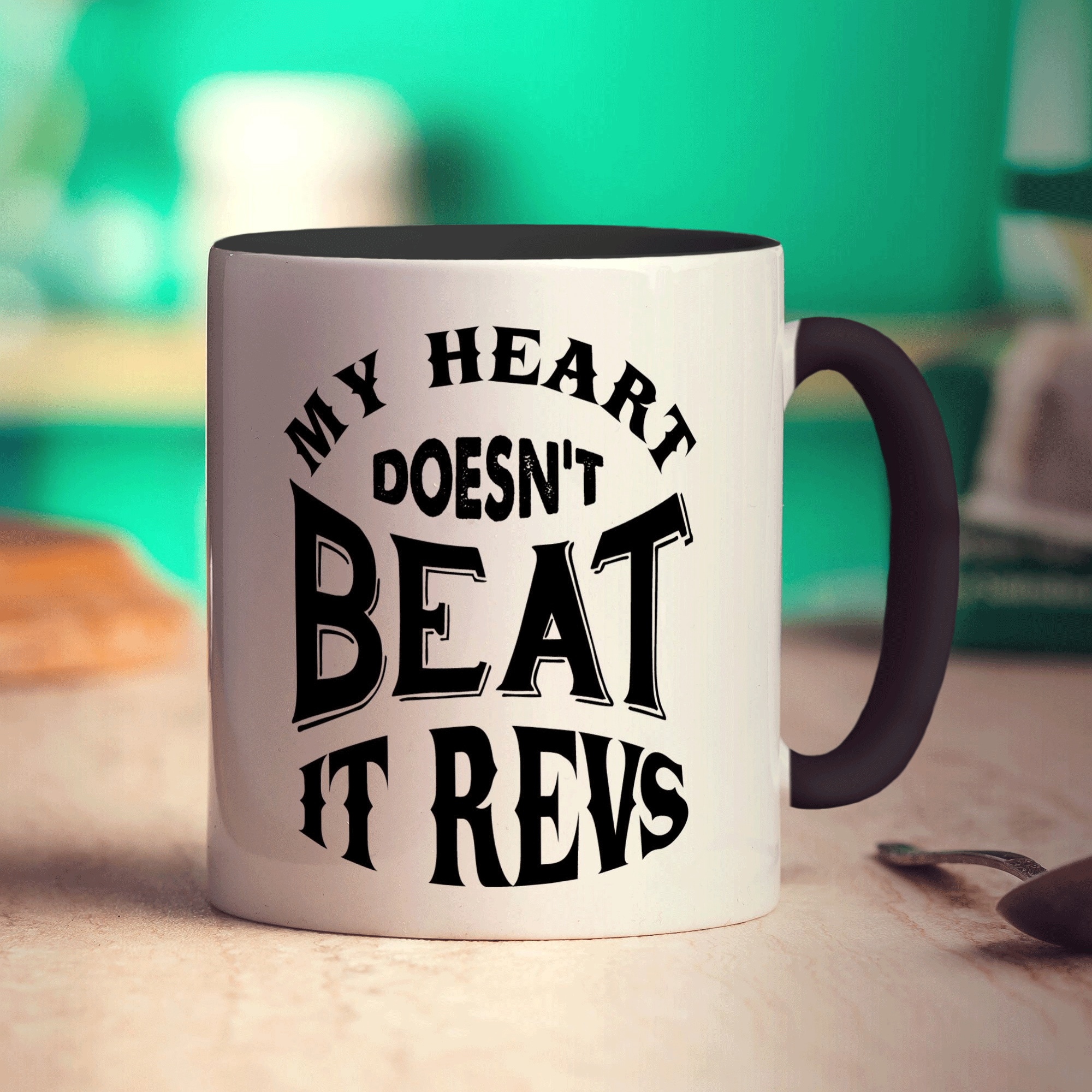 My Heart Doesn't Beat It Revs Mug