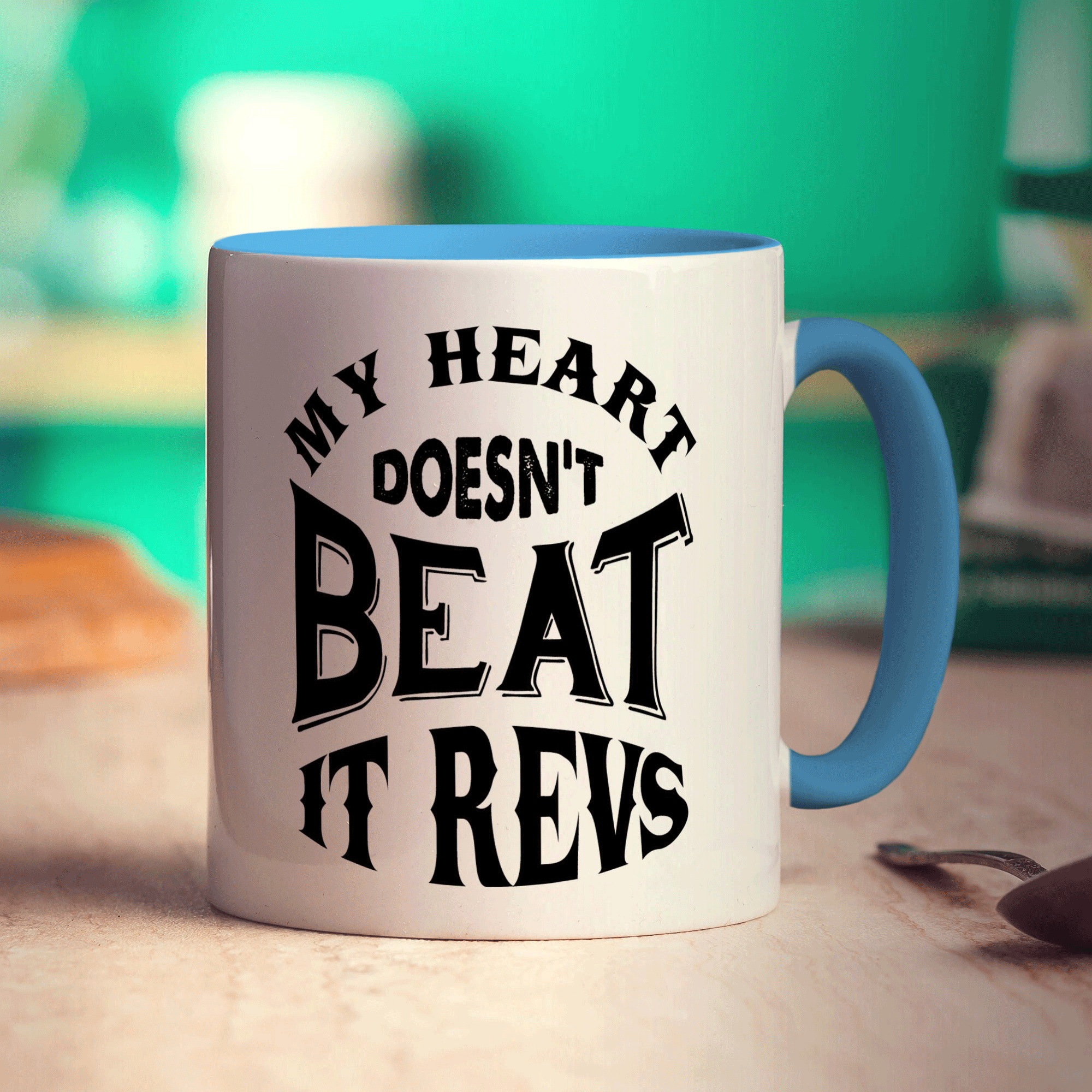 My Heart Doesn't Beat It Revs Mug