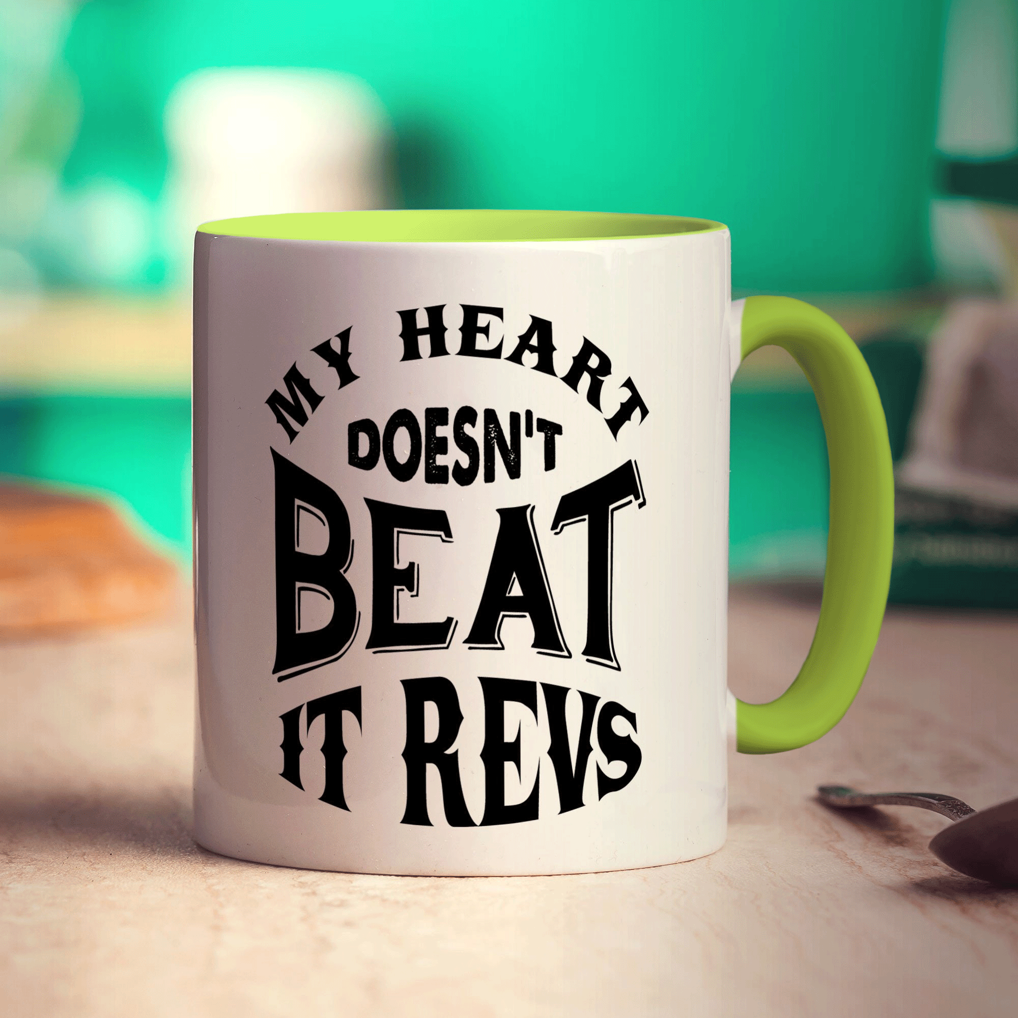 My Heart Doesn't Beat It Revs Mug