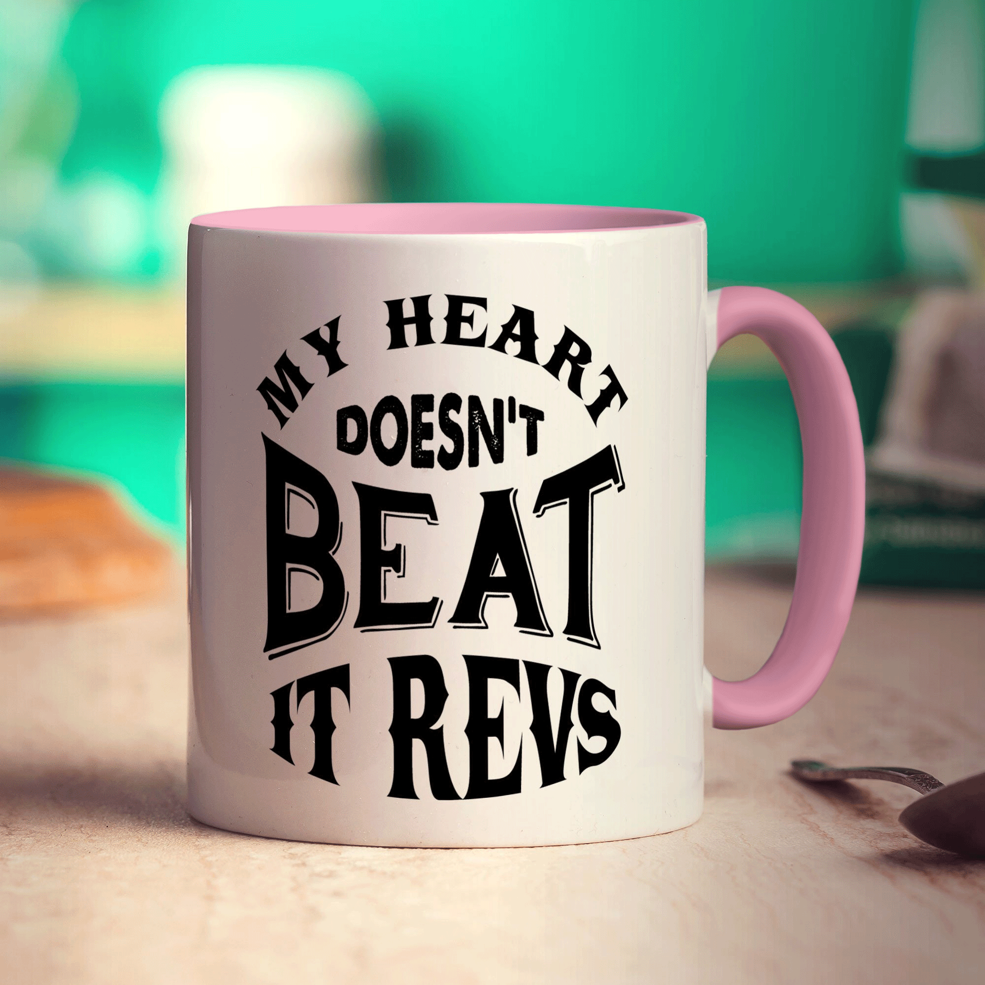 My Heart Doesn't Beat It Revs Mug