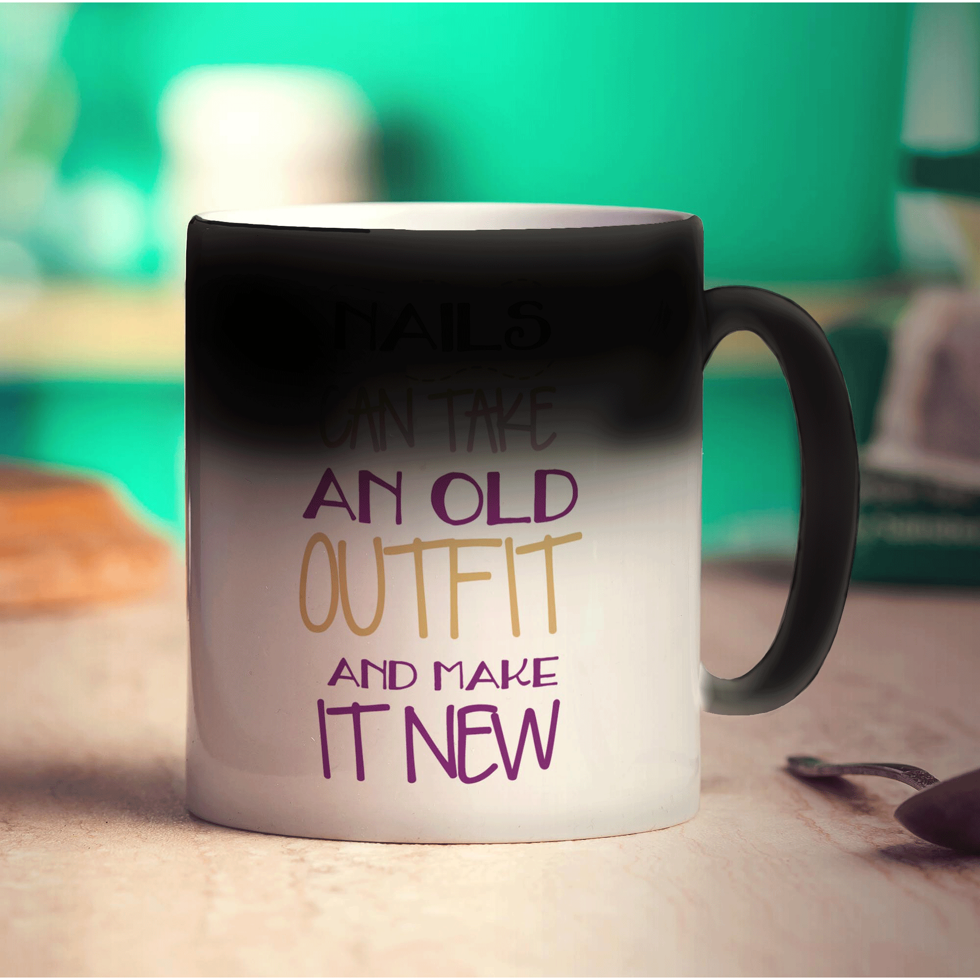 Nails Can Take An Old Outfit And Make It New Mug - Standard 330ml (11oz) / Magic Mug