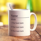 Personalised Name Definition Mug