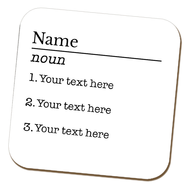 Personalised Name Definition Coaster