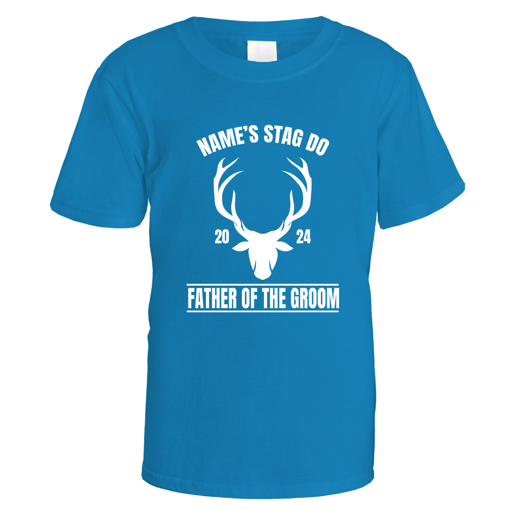 Father of the Groom Antler Stag Do T-Shirt