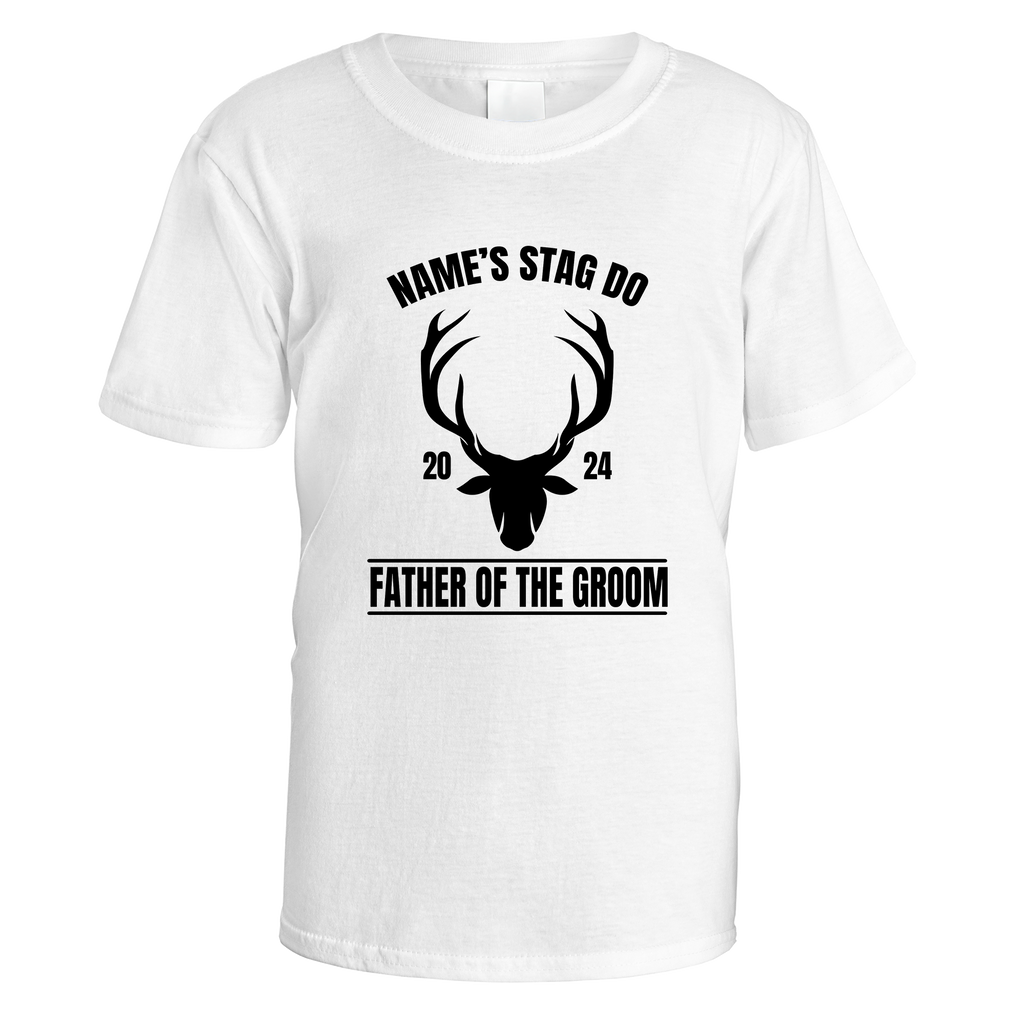 Father of the Groom Antler Stag Do T-Shirt