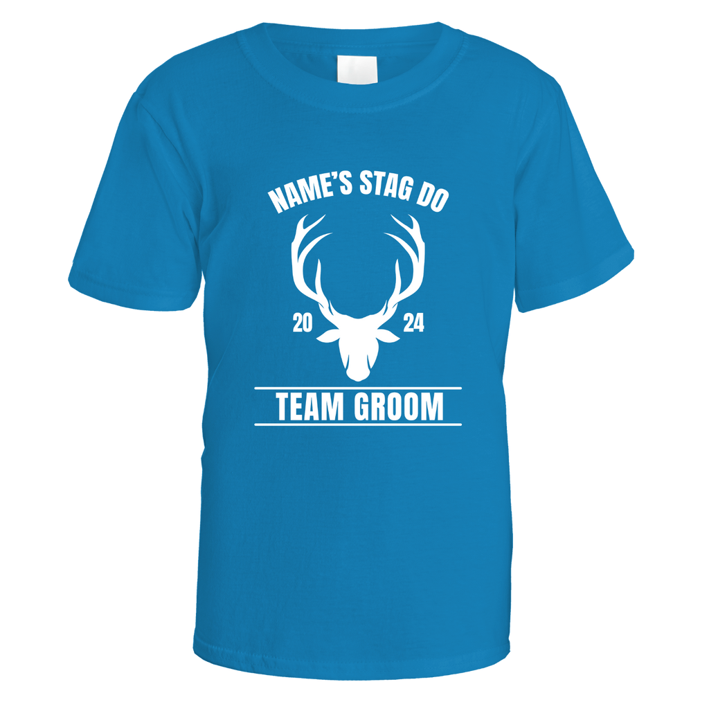 Team Groom Antler Stag Do T-Shirt