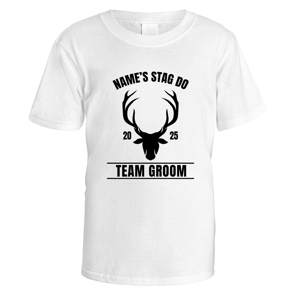Team Groom Antler Stag Do T-Shirt