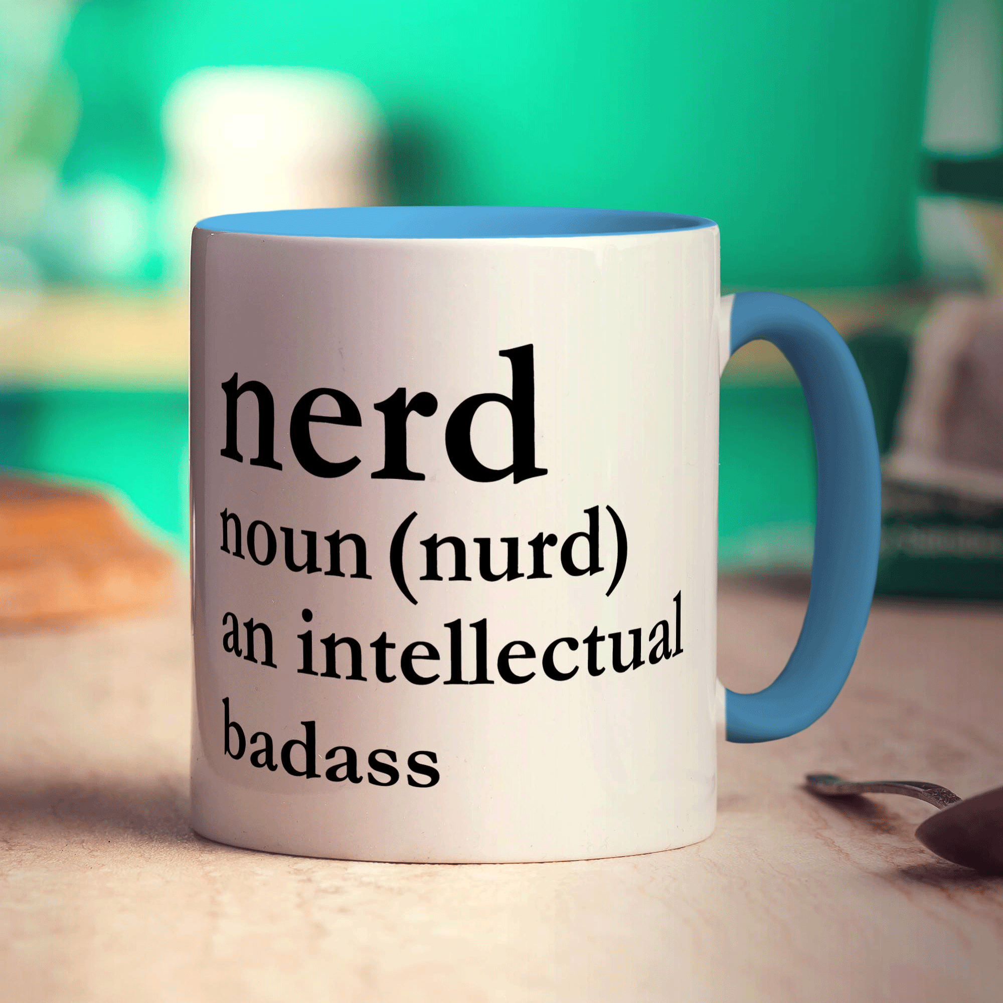 Nerd Noun (nurd) an Intellectual Badass Mug - Standard 330ml (11oz) / Blue