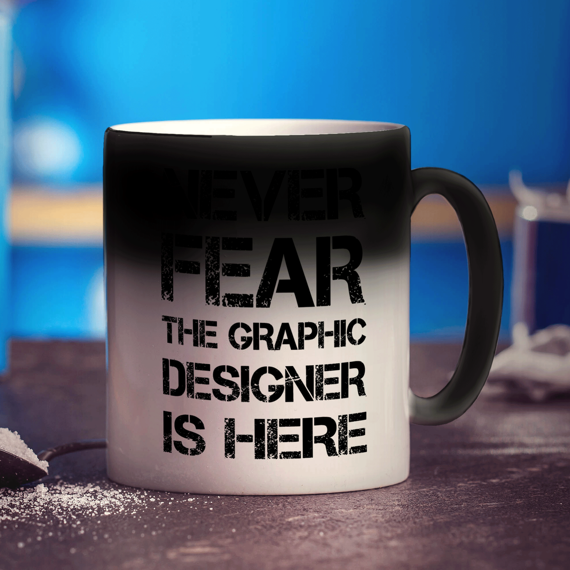 Never Fear the Graphic Designer is Here Mug - Standard 330ml (11oz) / Magic Mug