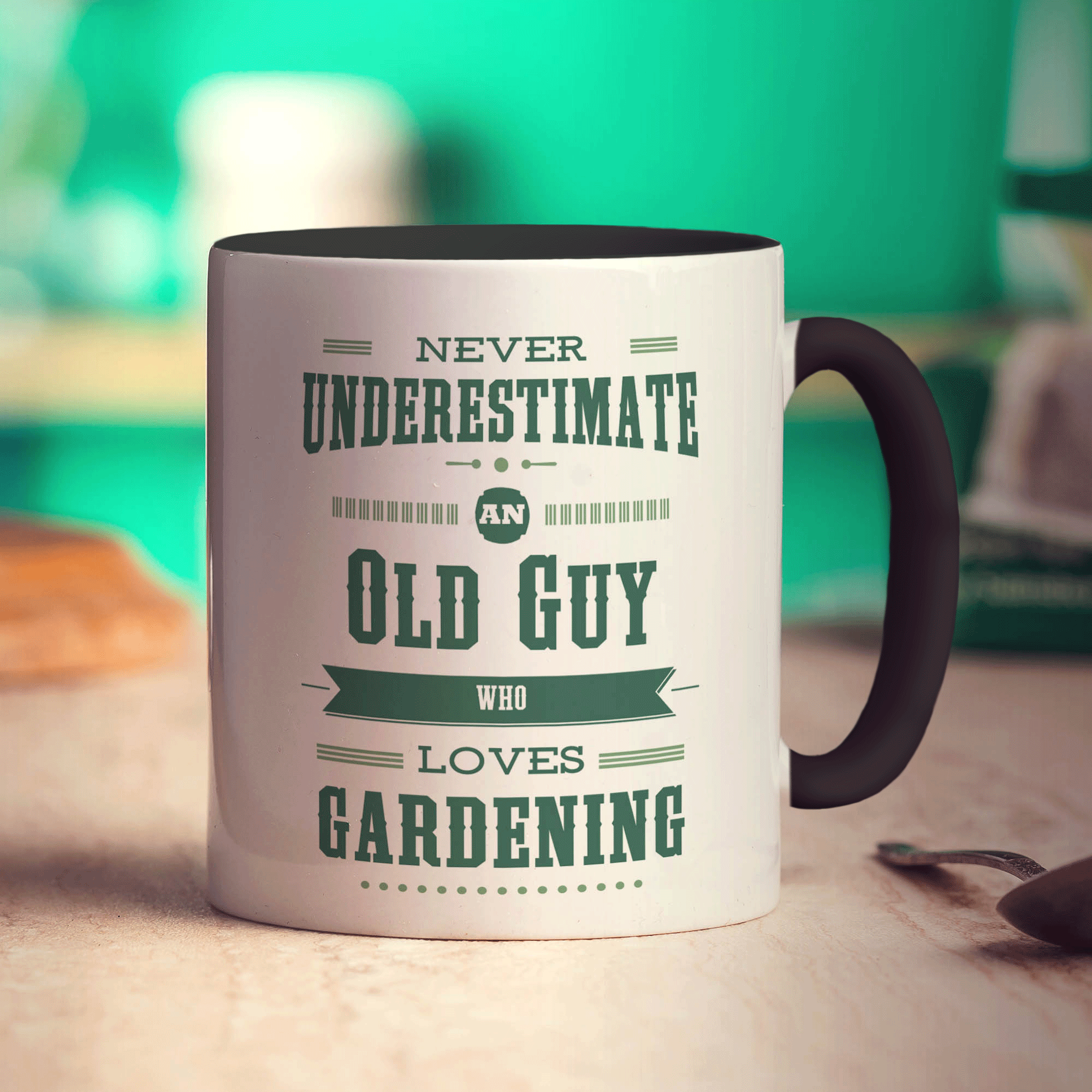 Never Underestimate, An Old Guy Who Loves Gardening Mug