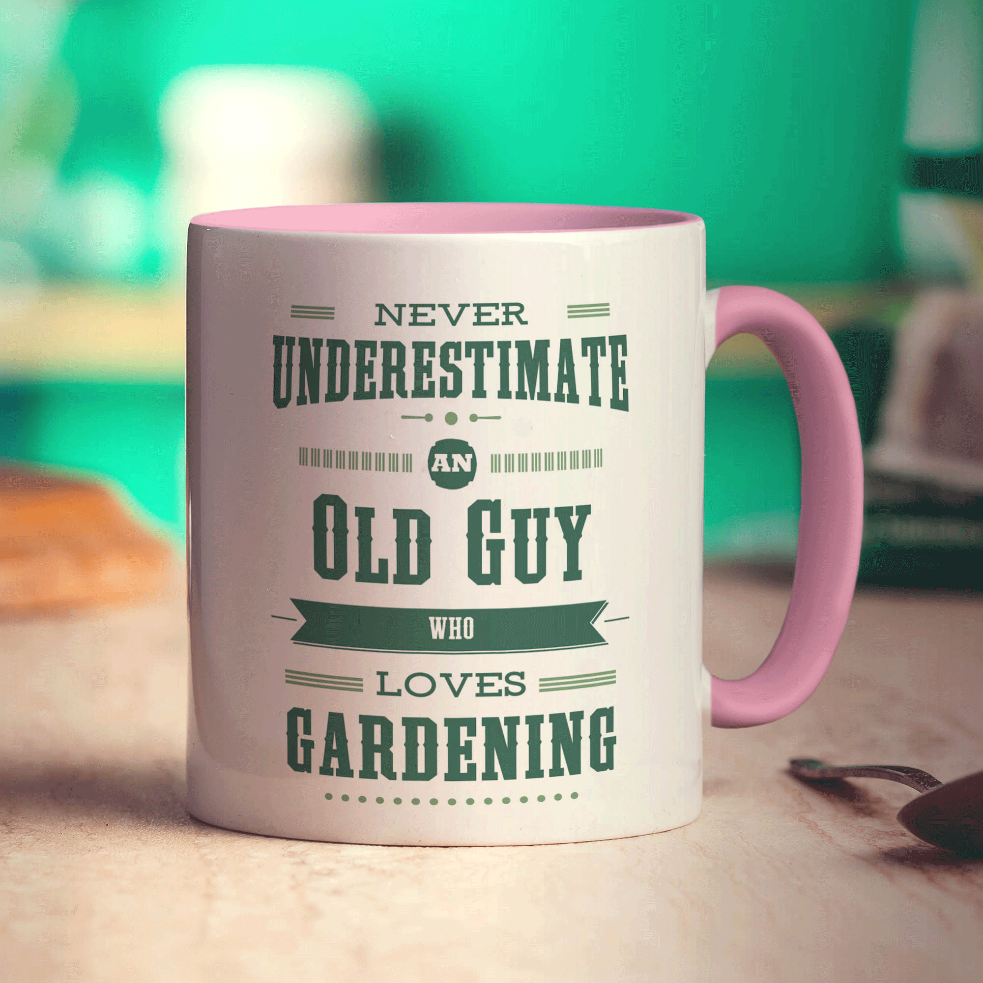 Never Underestimate, An Old Guy Who Loves Gardening Mug
