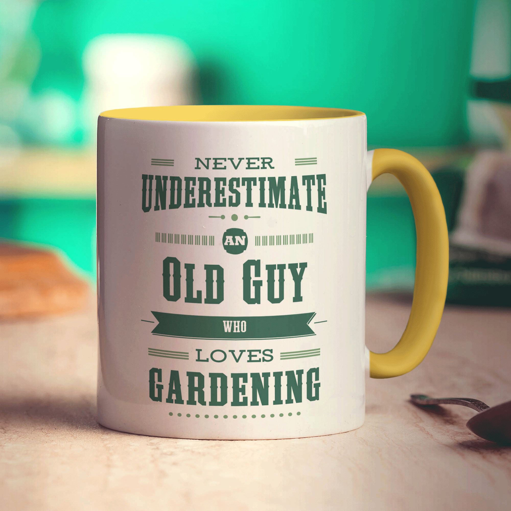 Never Underestimate, An Old Guy Who Loves Gardening Mug