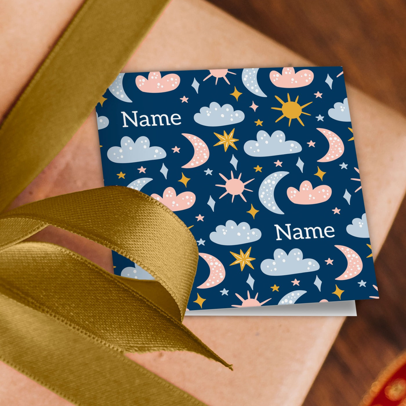 Night Sky Name Wrapping Paper