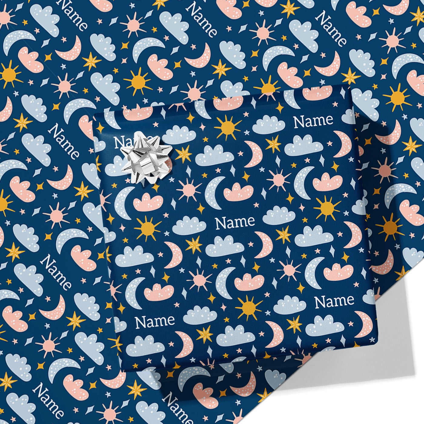 Night Sky Name Wrapping Paper
