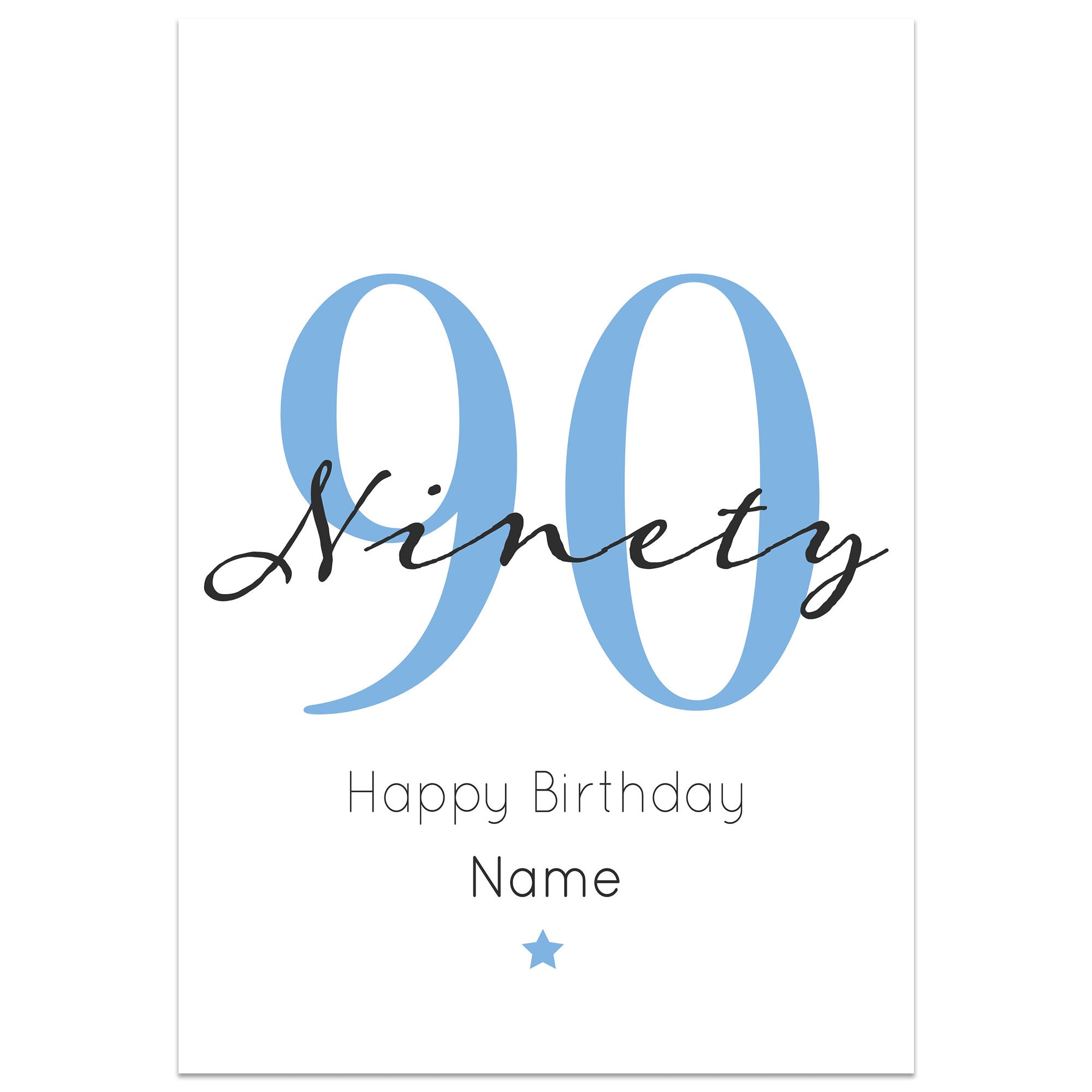90th Milestone Birthday Card