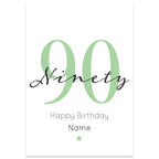 90th Milestone Birthday Card