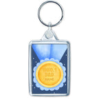 No1 Dad Medal Name Keyring