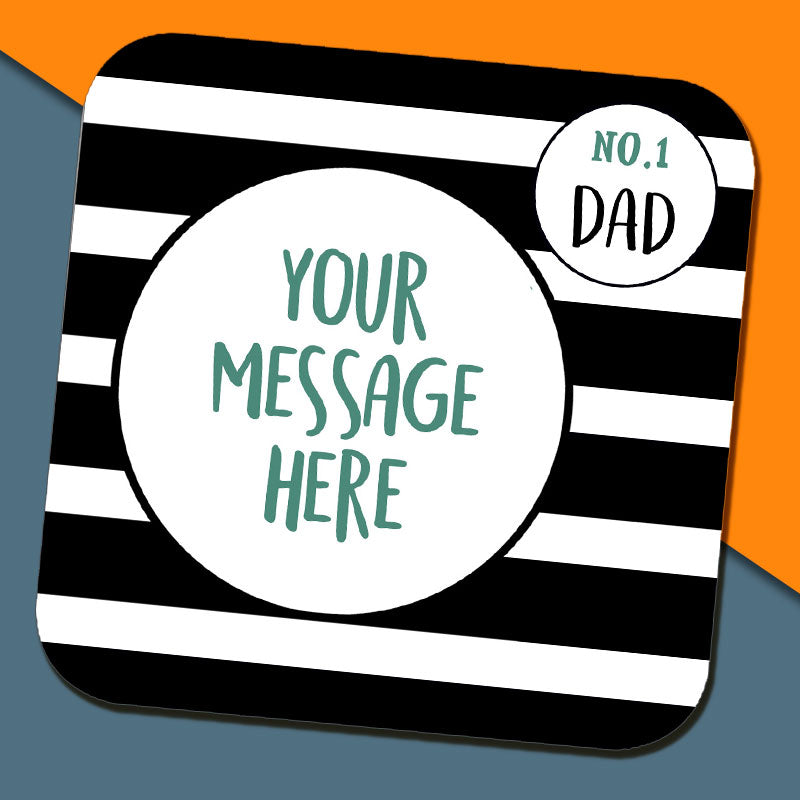 No.1 Dad Message Coaster