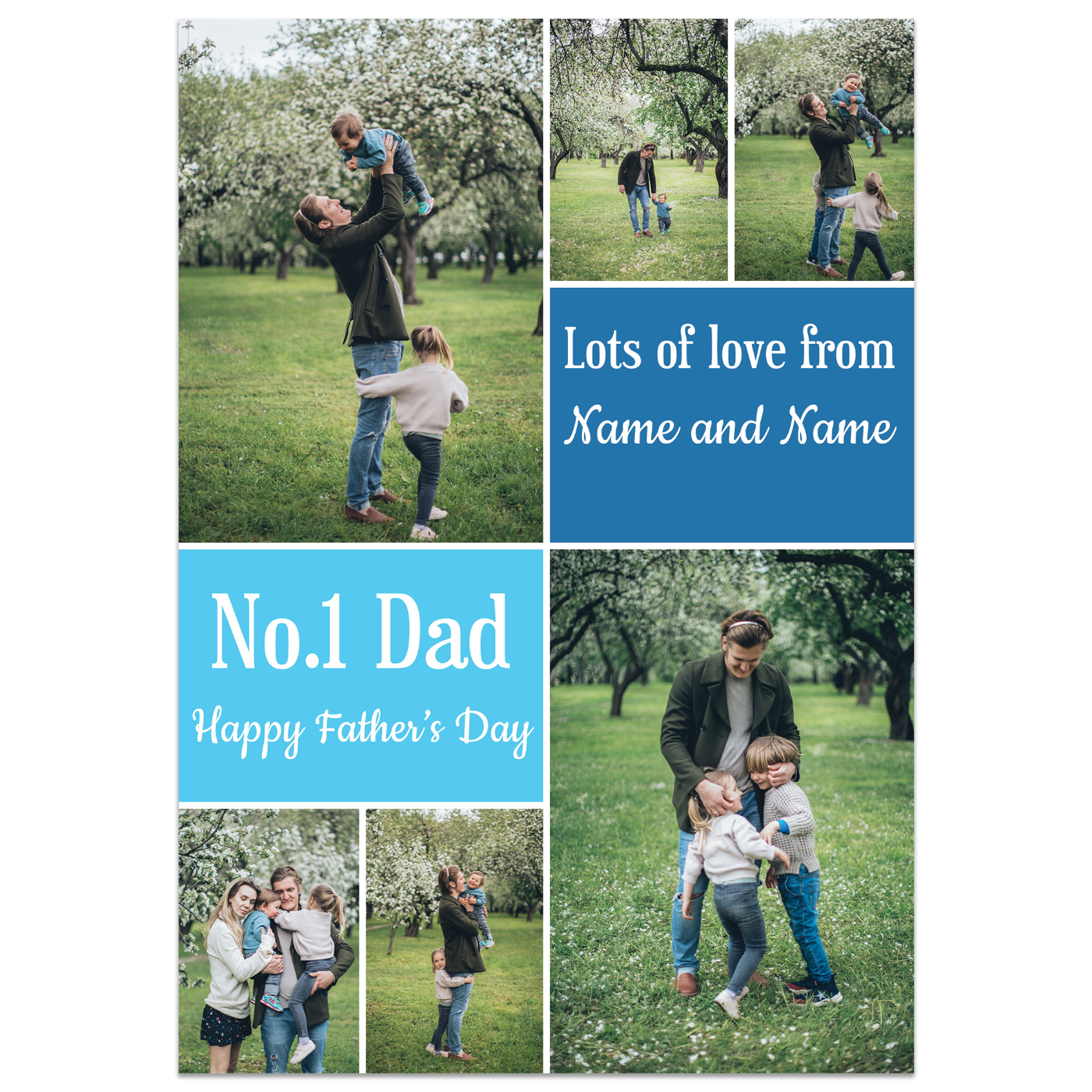No.1 Dad Photo Card