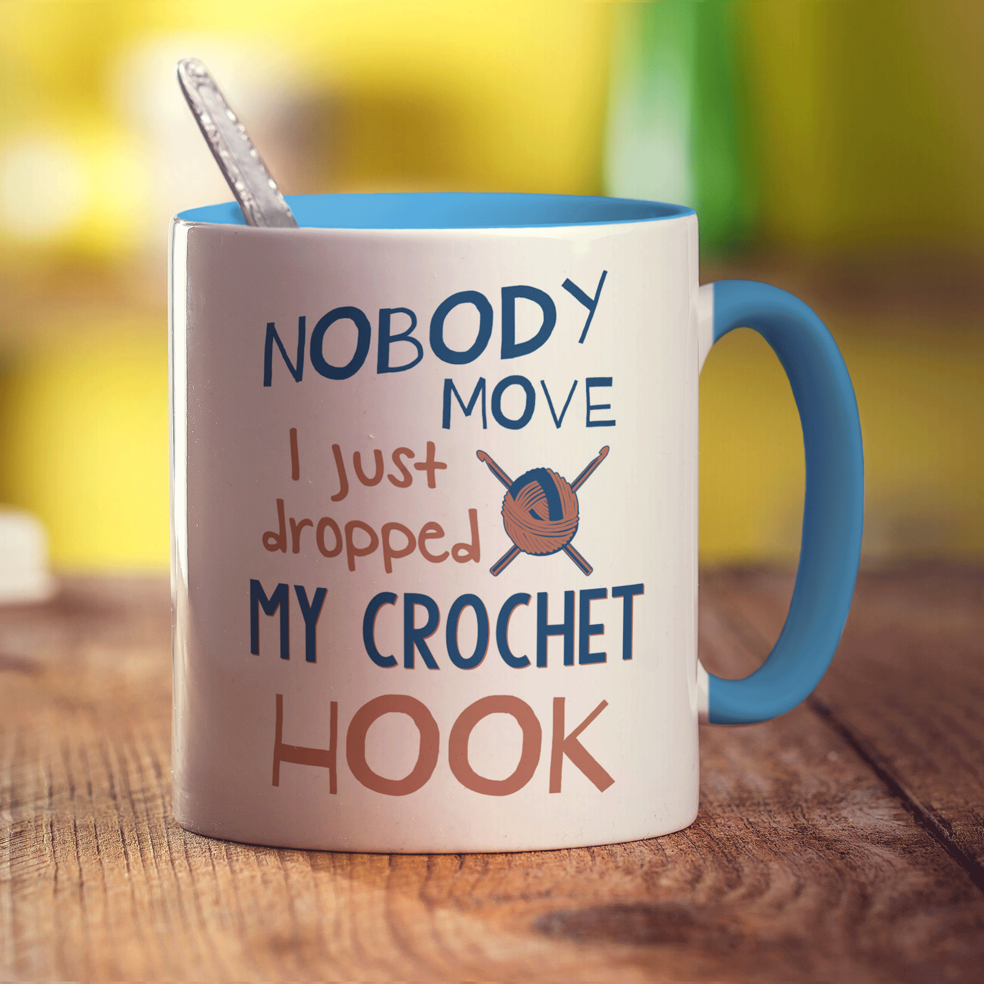 Nobody Move I Just Dropped My Crochet Hook Mug - Standard 330ml (11oz) / Blue