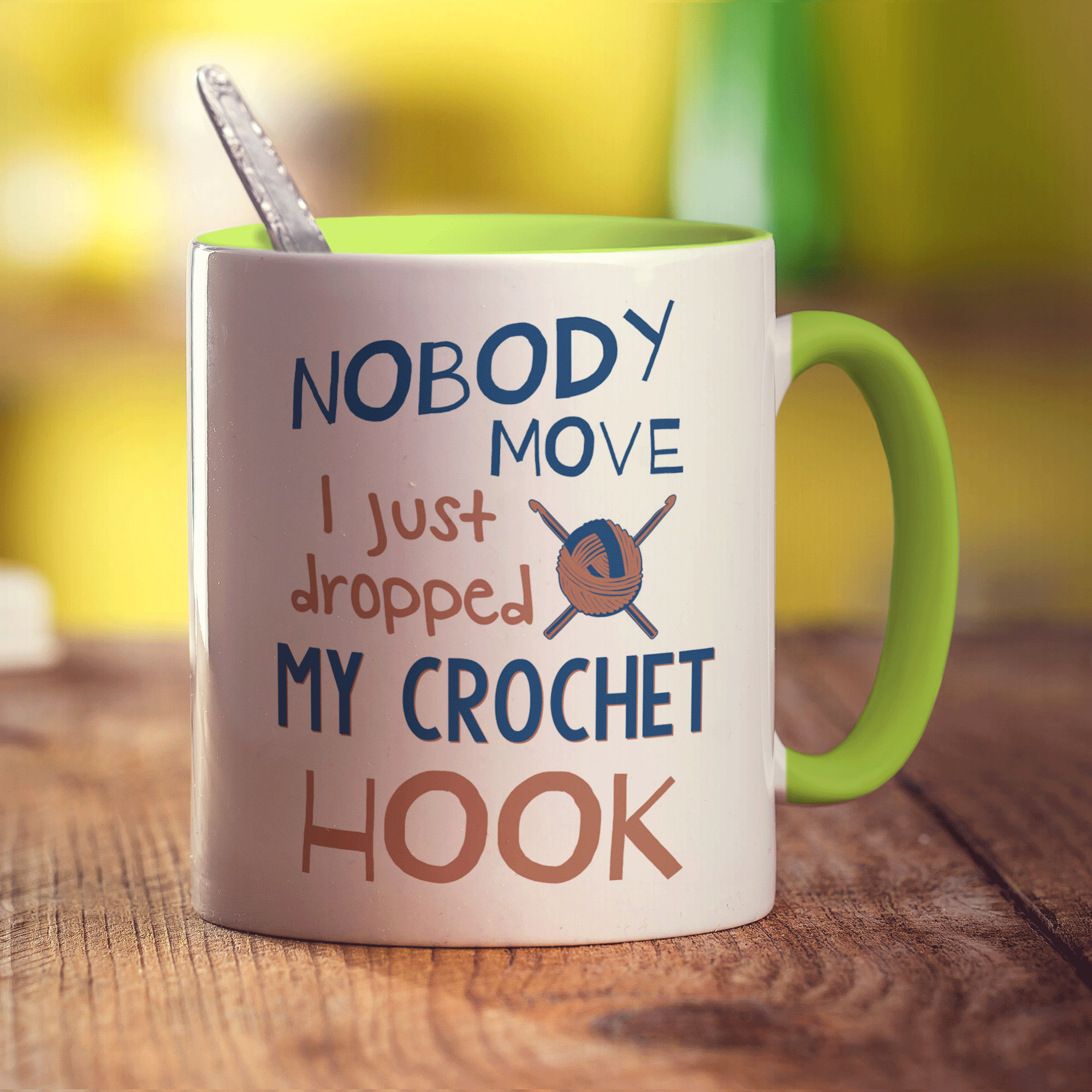 Nobody Move I Just Dropped My Crochet Hook Mug - Standard 330ml (11oz) / Green