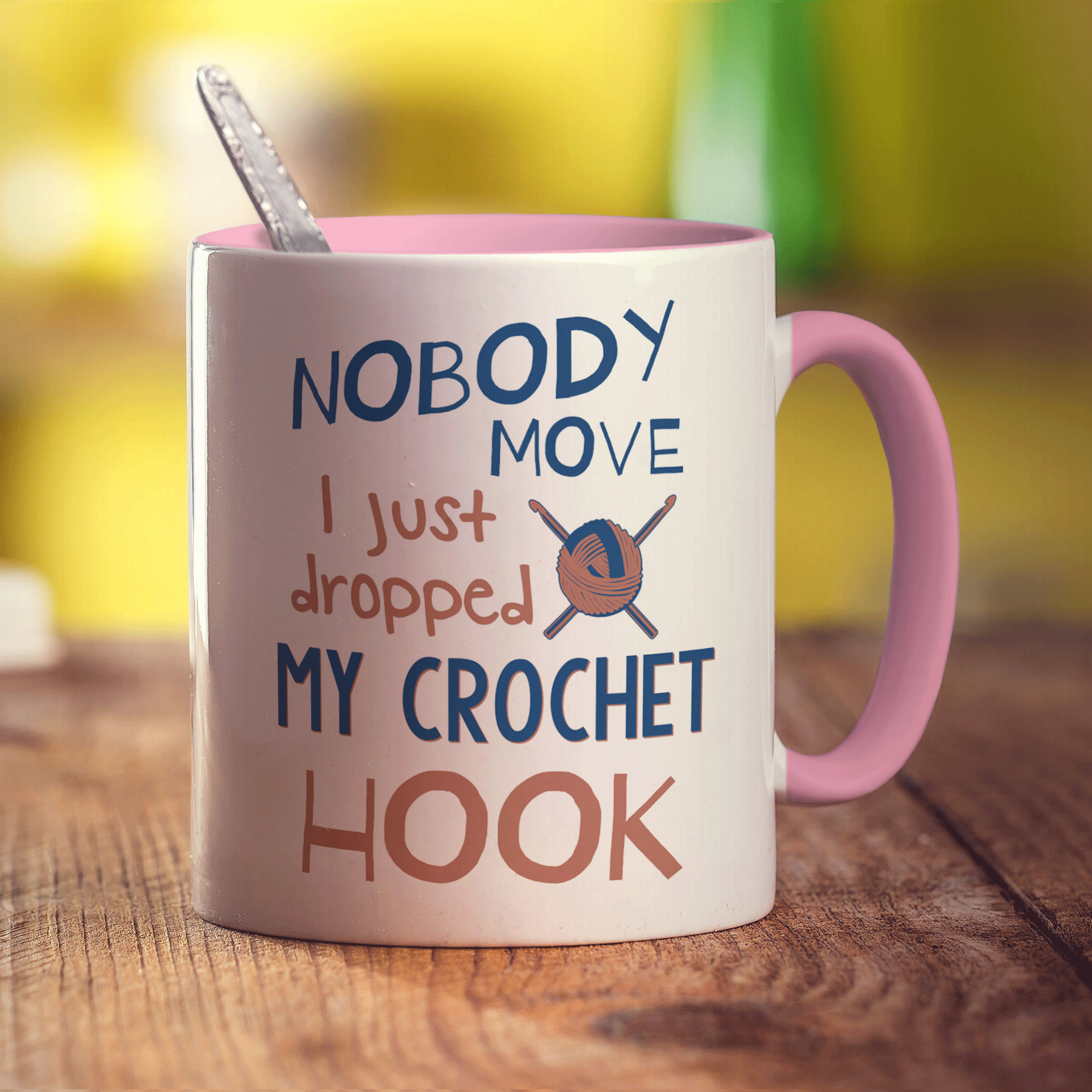Nobody Move I Just Dropped My Crochet Hook Mug - Standard 330ml (11oz) / Pink