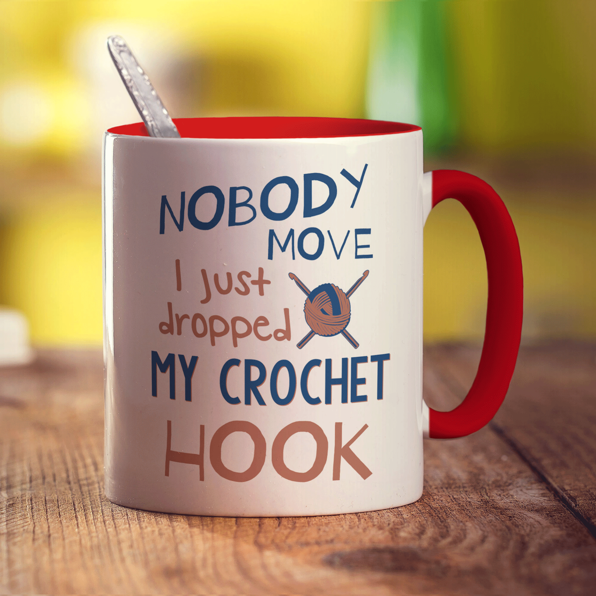 Nobody Move I Just Dropped My Crochet Hook Mug - Standard 330ml (11oz) / Red