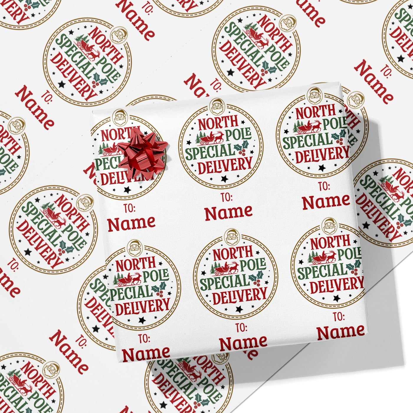 North Pole Special Delivery Wrapping Paper