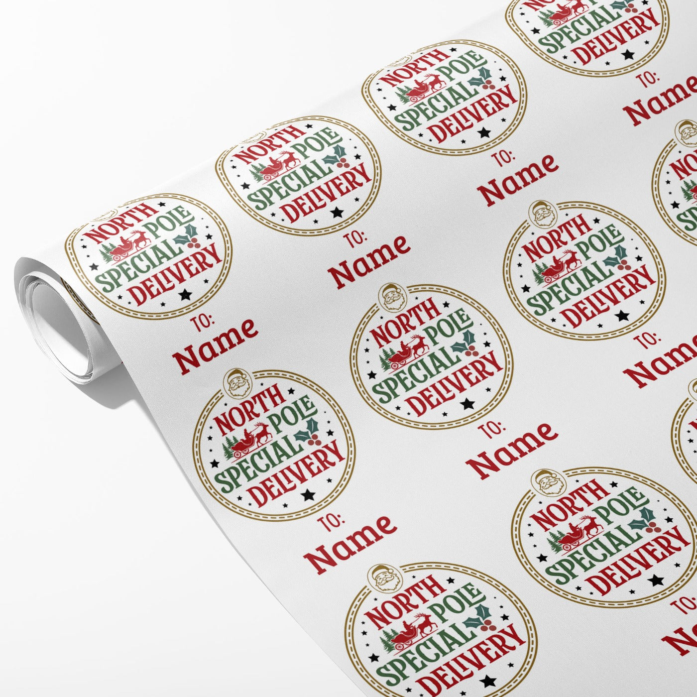 North Pole Special Delivery Wrapping Paper