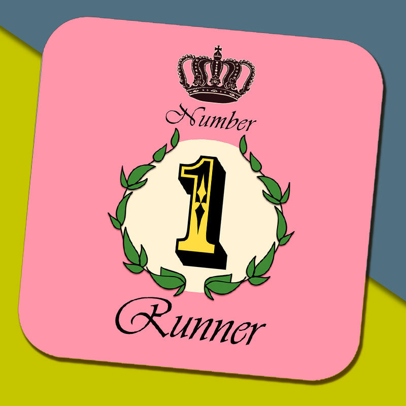 Number 1 Decorative Personalised Coaster - Pink
