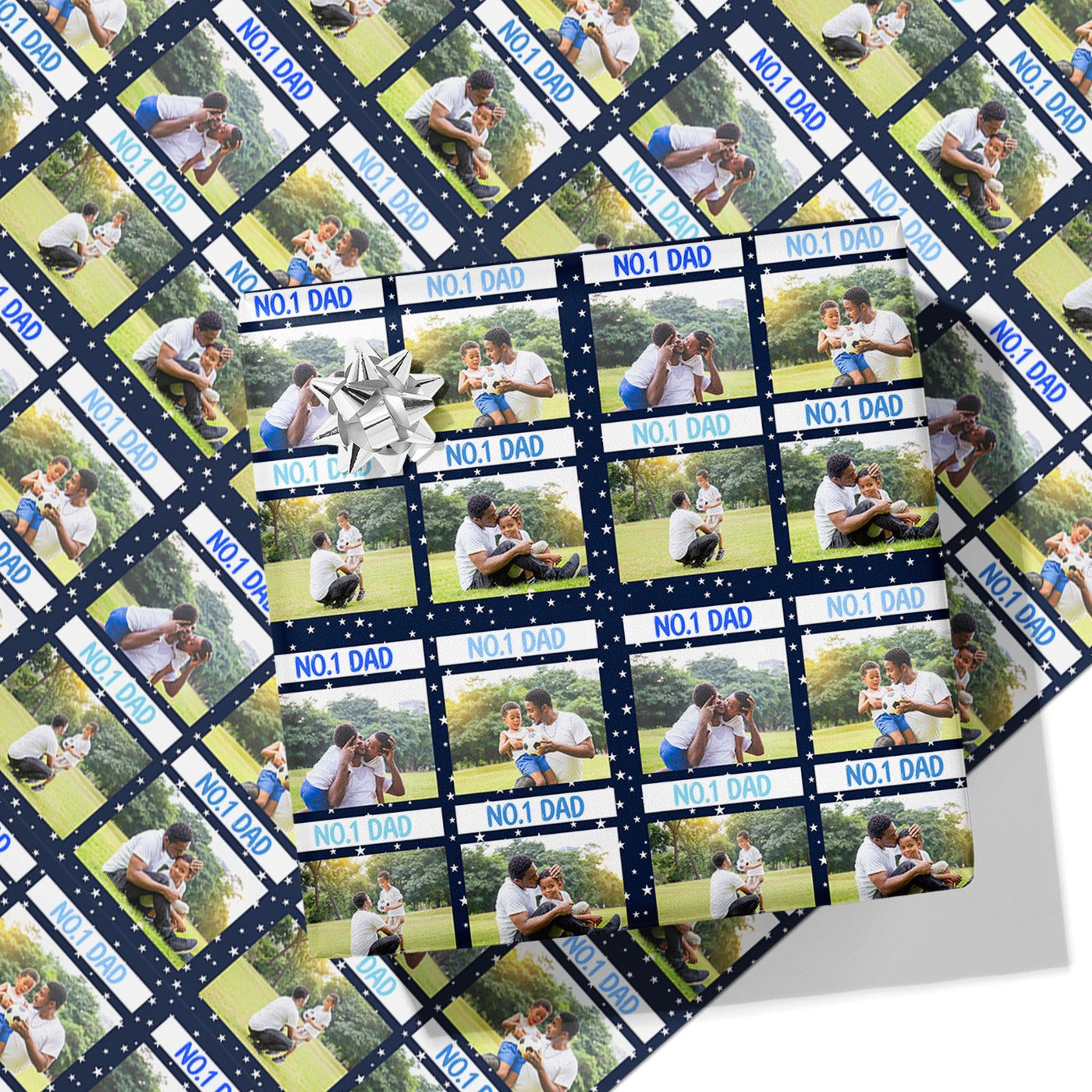 No.1 Dad Photo Wrapping Paper