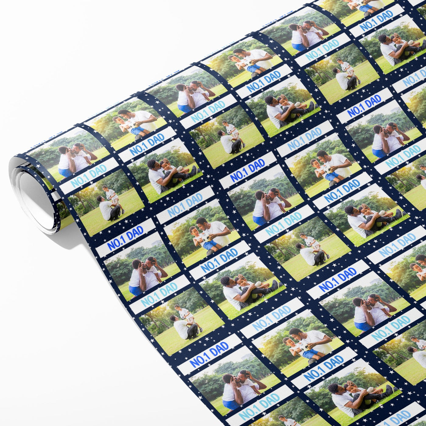 No.1 Dad Photo Wrapping Paper